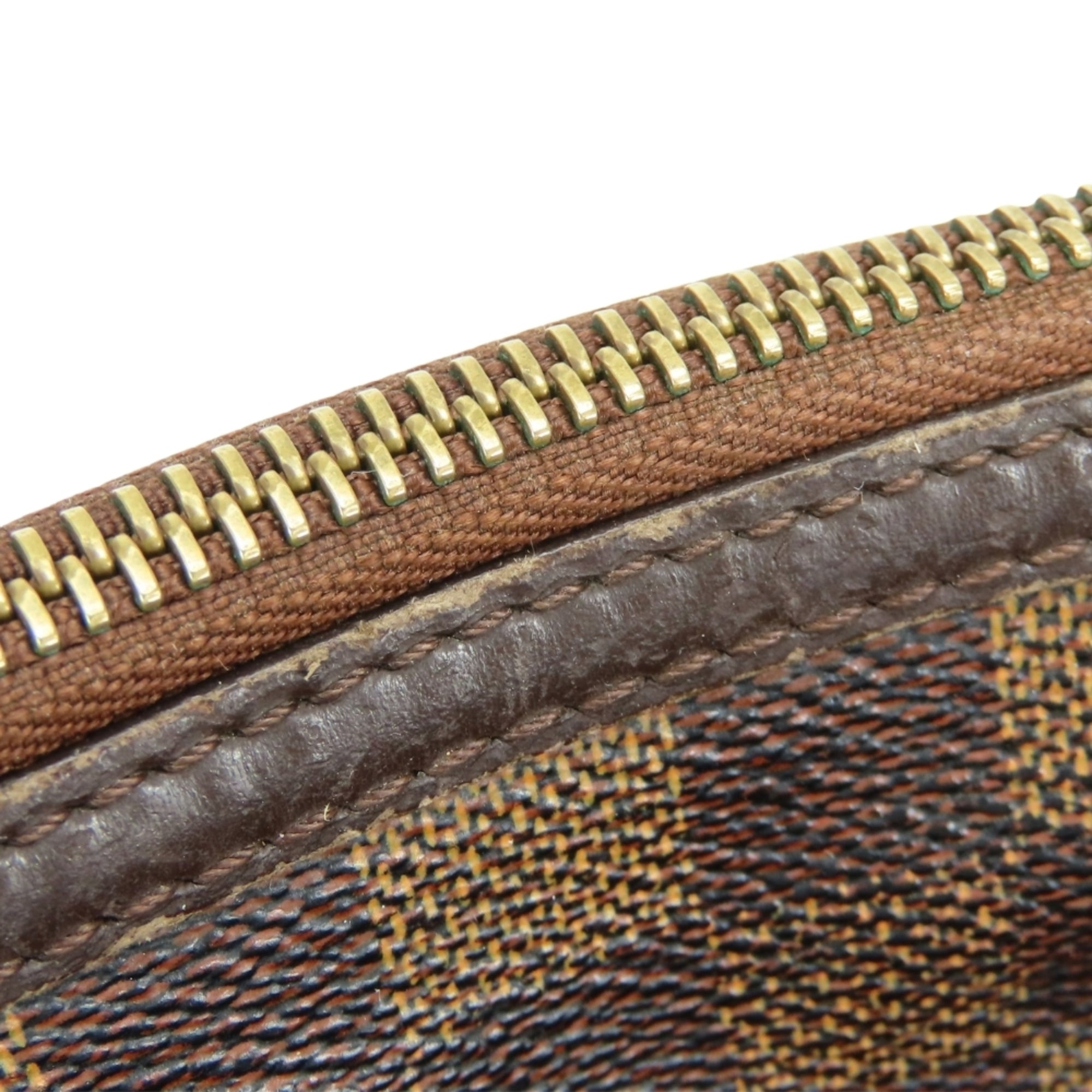 Louis Vuitton Damier Brown Damier Canvas Ebene Damier Canvas Leather Shoulder Bag (Pre-Owned)
