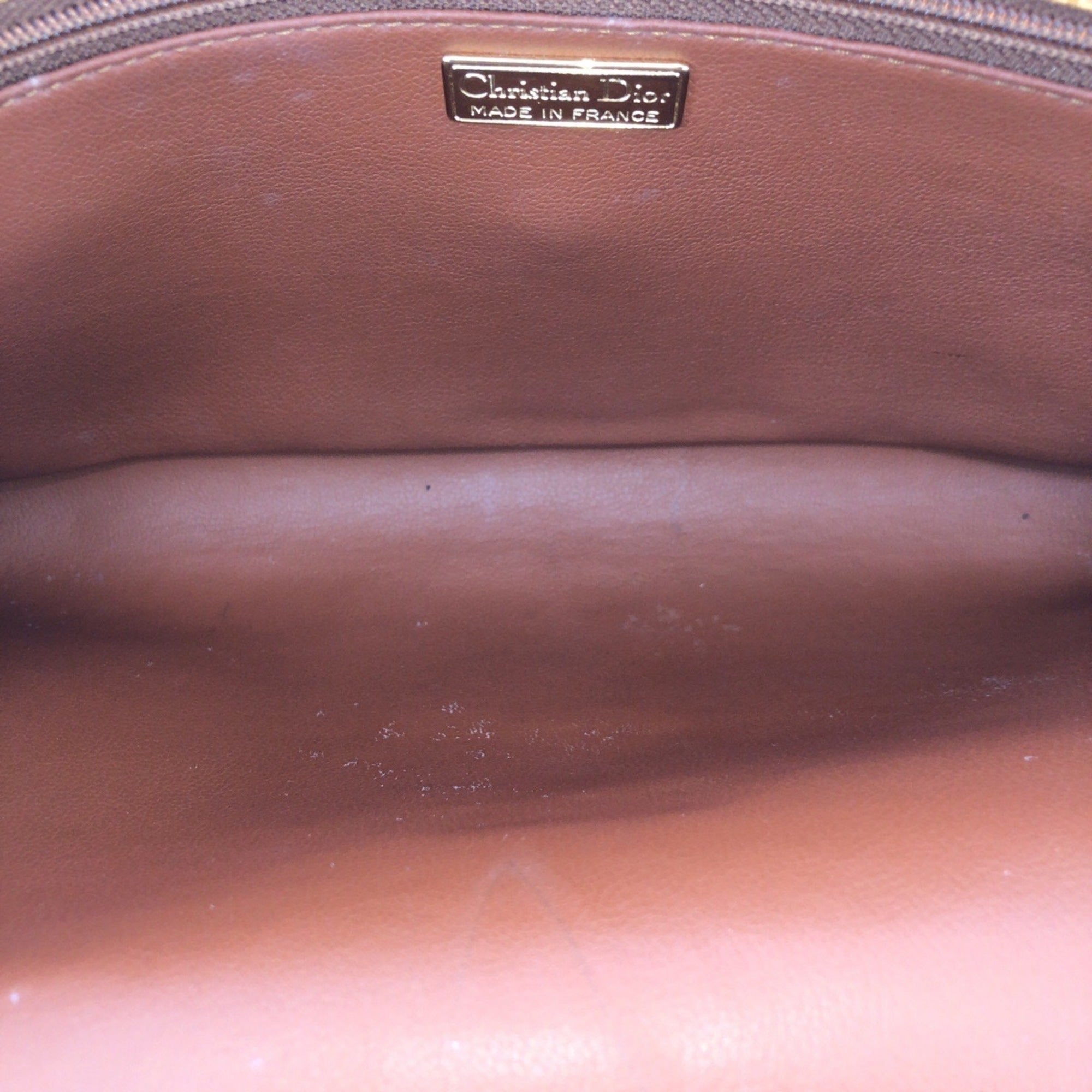 Christian Dior Brown Camel Leather Shoulder Bag (Pre-Owned)