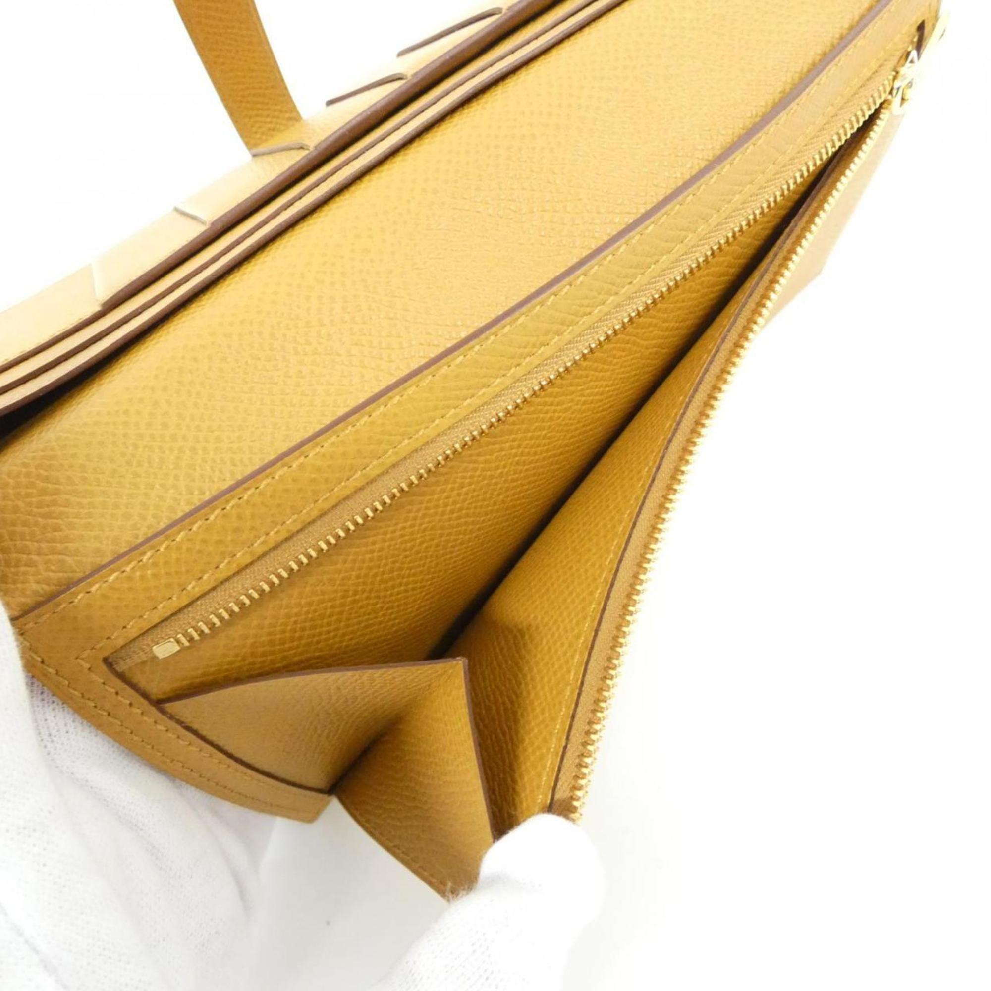 Hermes Yellow Epsom Leather Long Wallet (Bi-Fold) (Pre-Owned)