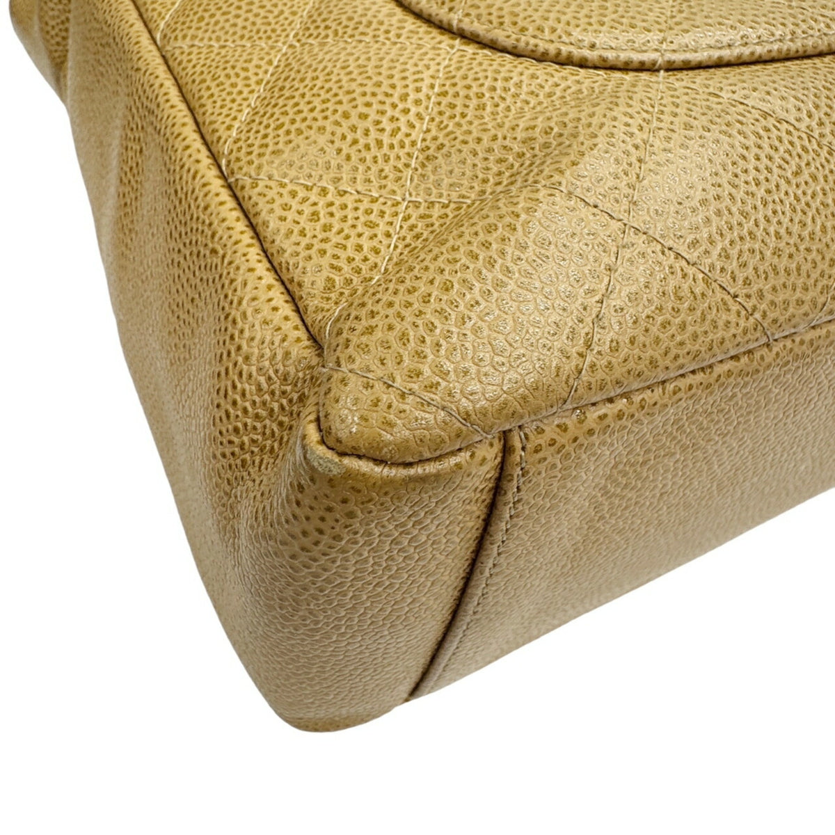 Chanel Beige Grained Calfskin Tote Bag (Pre-Owned)