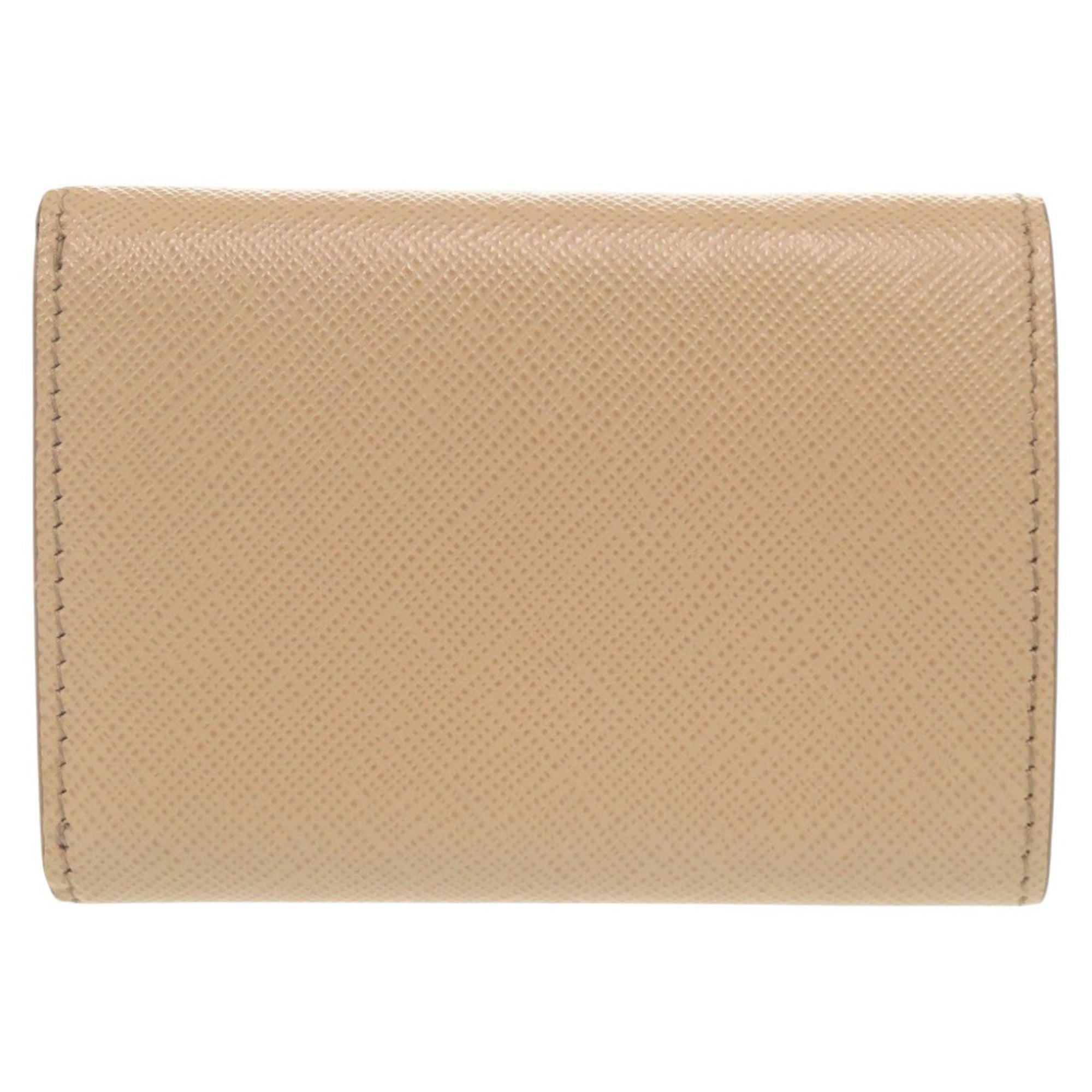 Prada Beige Saffiano Wallet (Tri-Fold) (Pre-Owned)