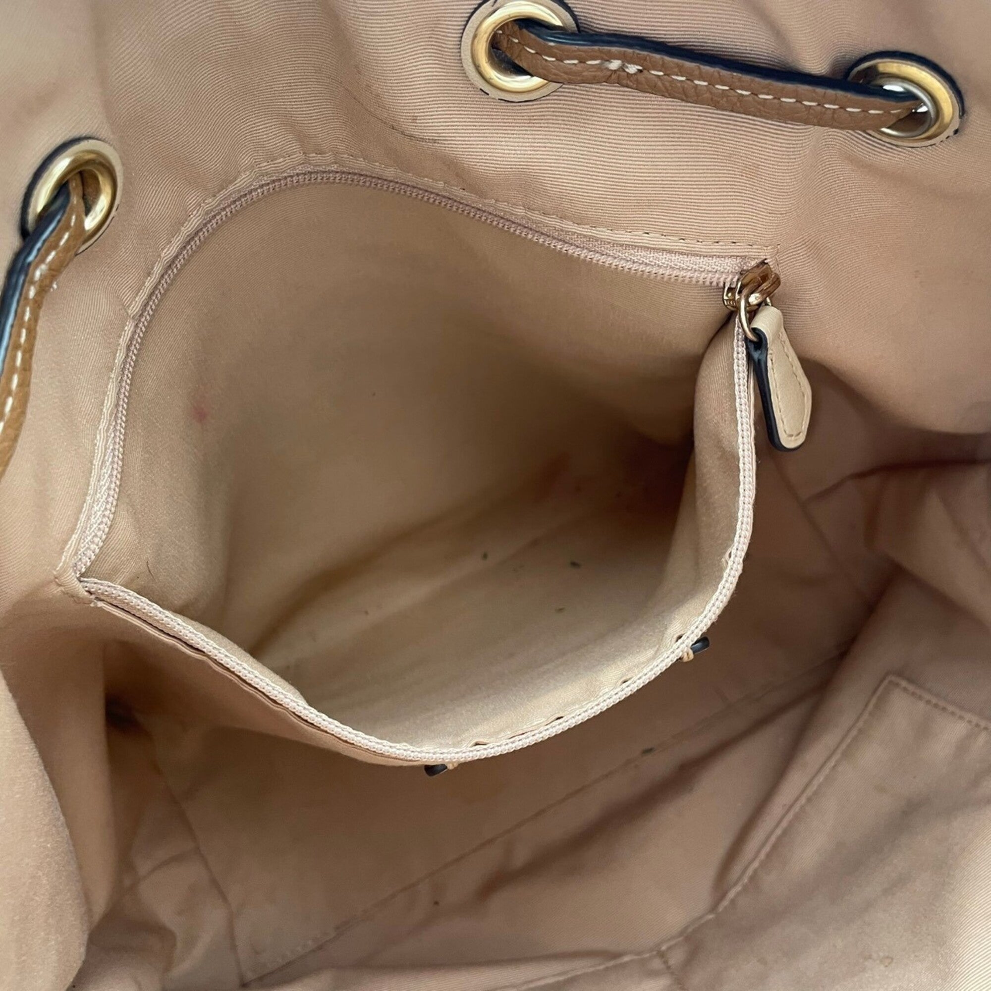 Coach Brown Ivory Leather Handbag Tote Bag (Pre-Owned)