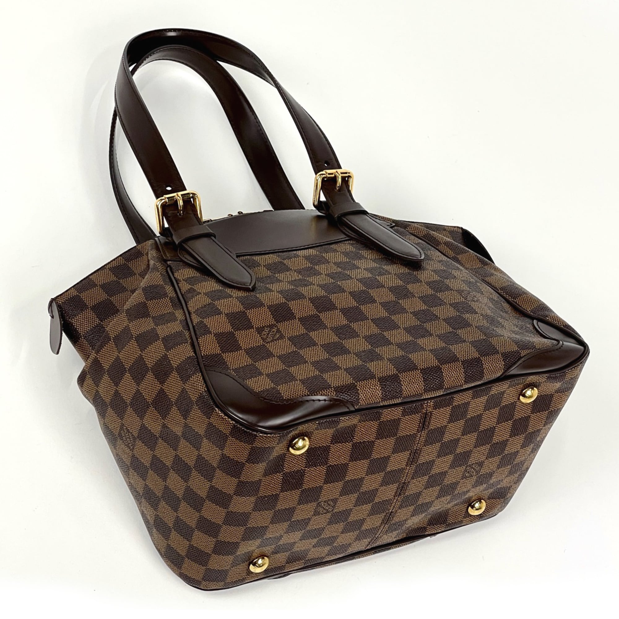 Louis Vuitton Brown Damier Canvas Handbag Shoulder Bag Tote Bag (Pre-Owned)
