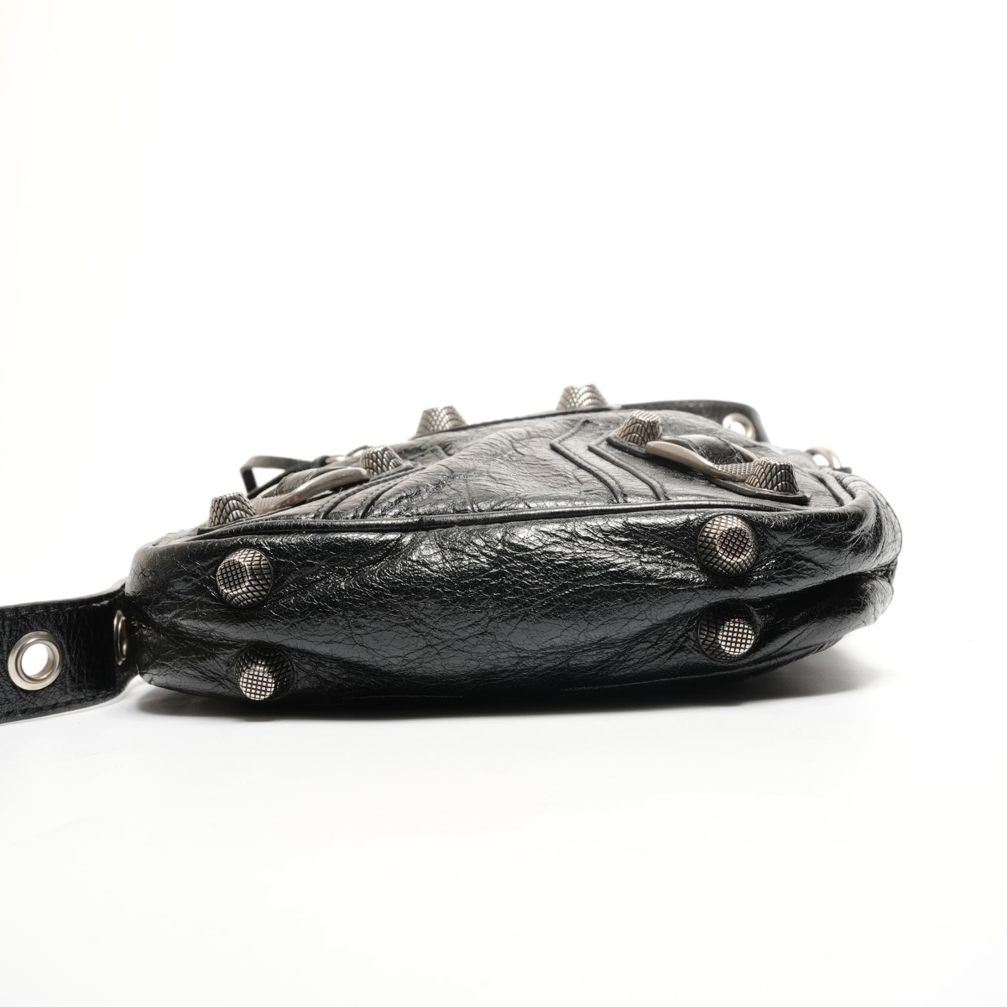 Balenciaga Black Leather Shoulder Bag (Pre-Owned)