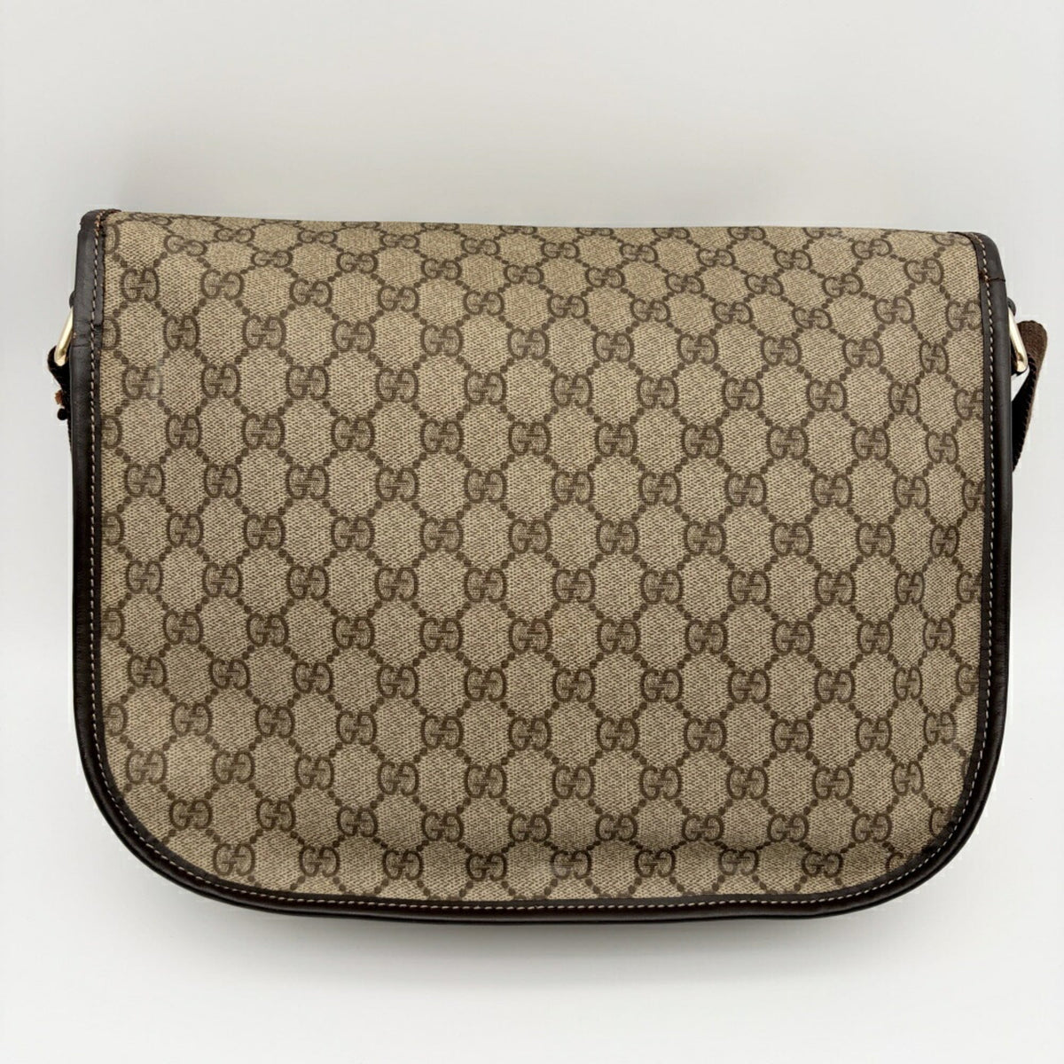 Gucci Beige Brown Pvc Leather Shoulder Bag (Pre-Owned)