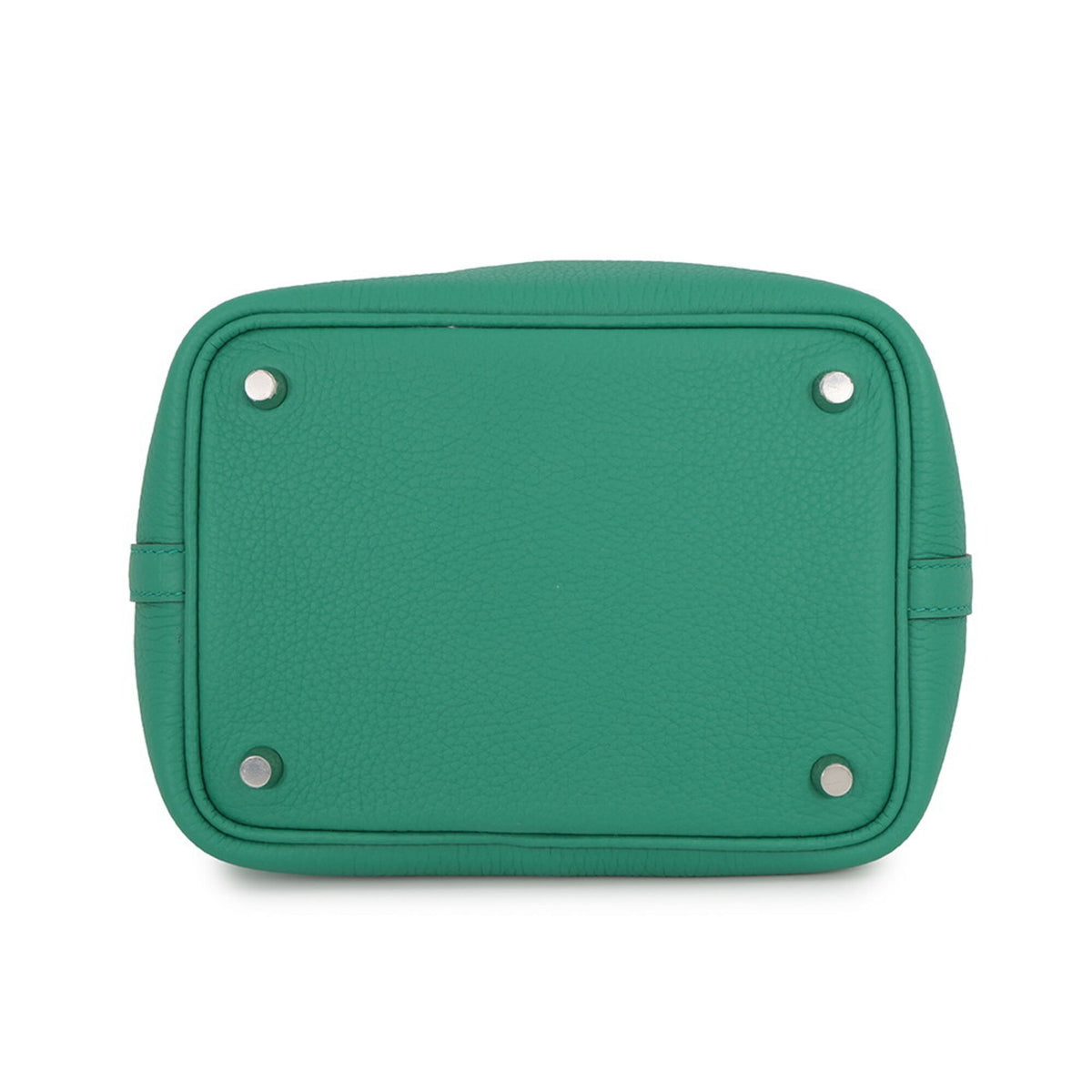 Hermes Green Taurillon Clemence Leather Handbag Tote Bag (Pre-Owned)