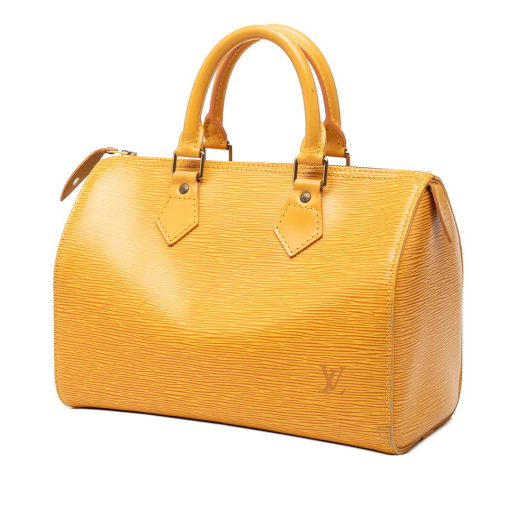 Louis Vuitton Yellow Leather Boston Bag Handbag (Pre-Owned)