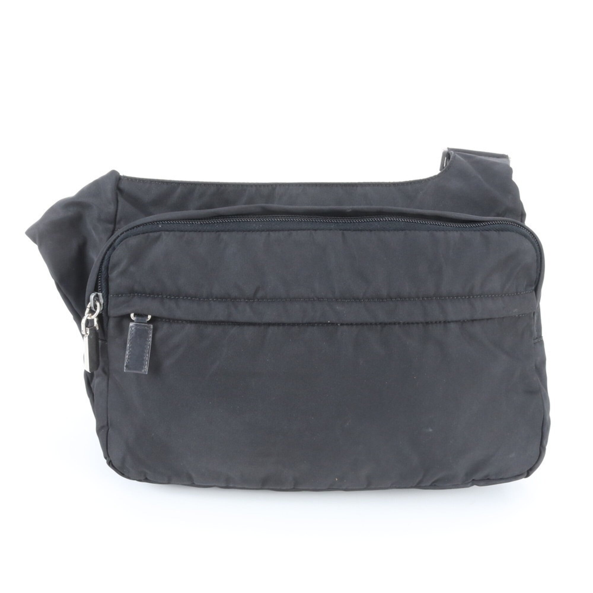 Prada Black Nylon Leather Shoulder Bag (Pre-Owned)