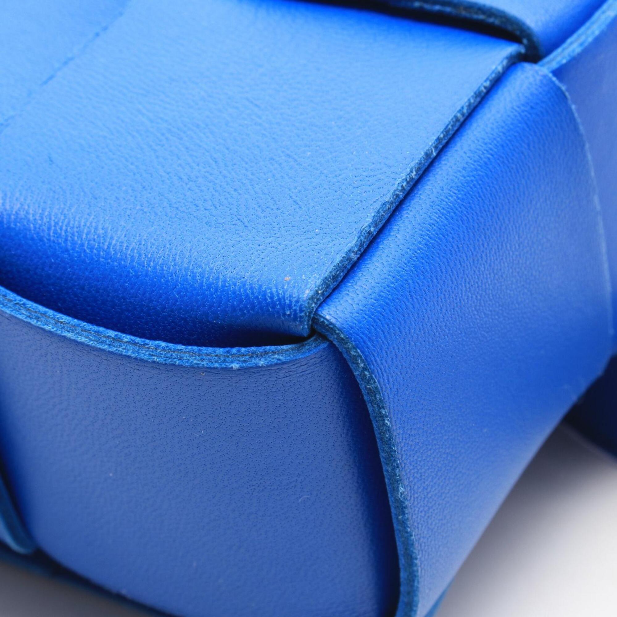 Bottega Veneta Blue Leather Shoulder Bag Sling Bag (Pre-Owned)