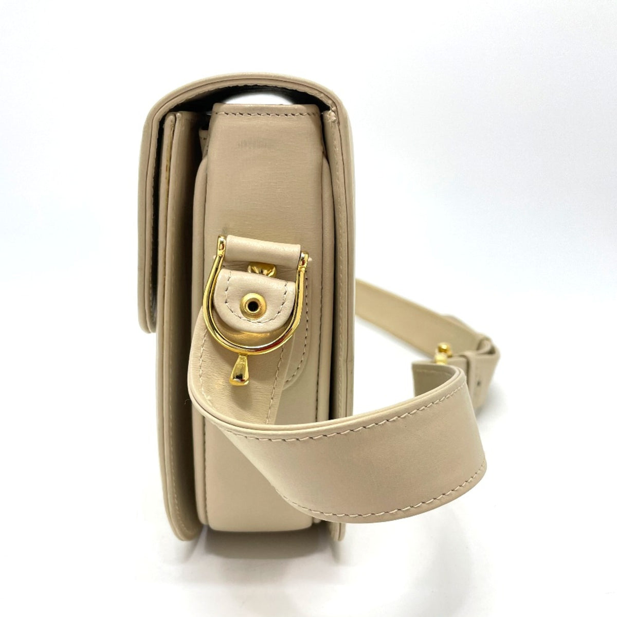 Celine Beige Leather Shoulder Bag (Pre-Owned)
