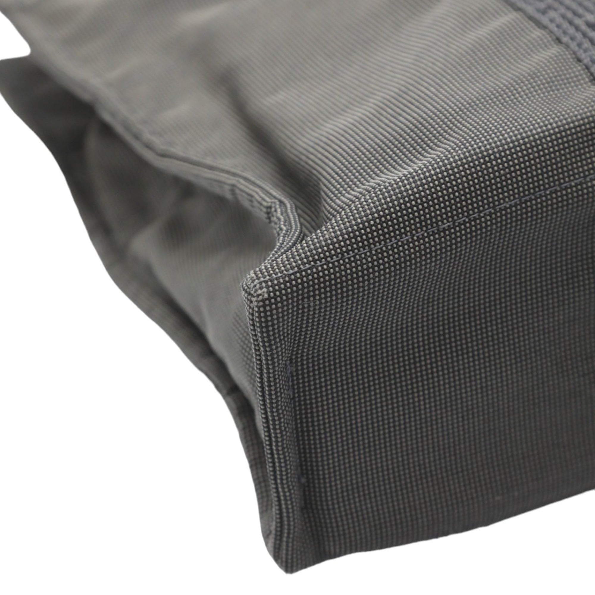 Hermes Her Line Gray Canvas Tote Bag (Pre-Owned)