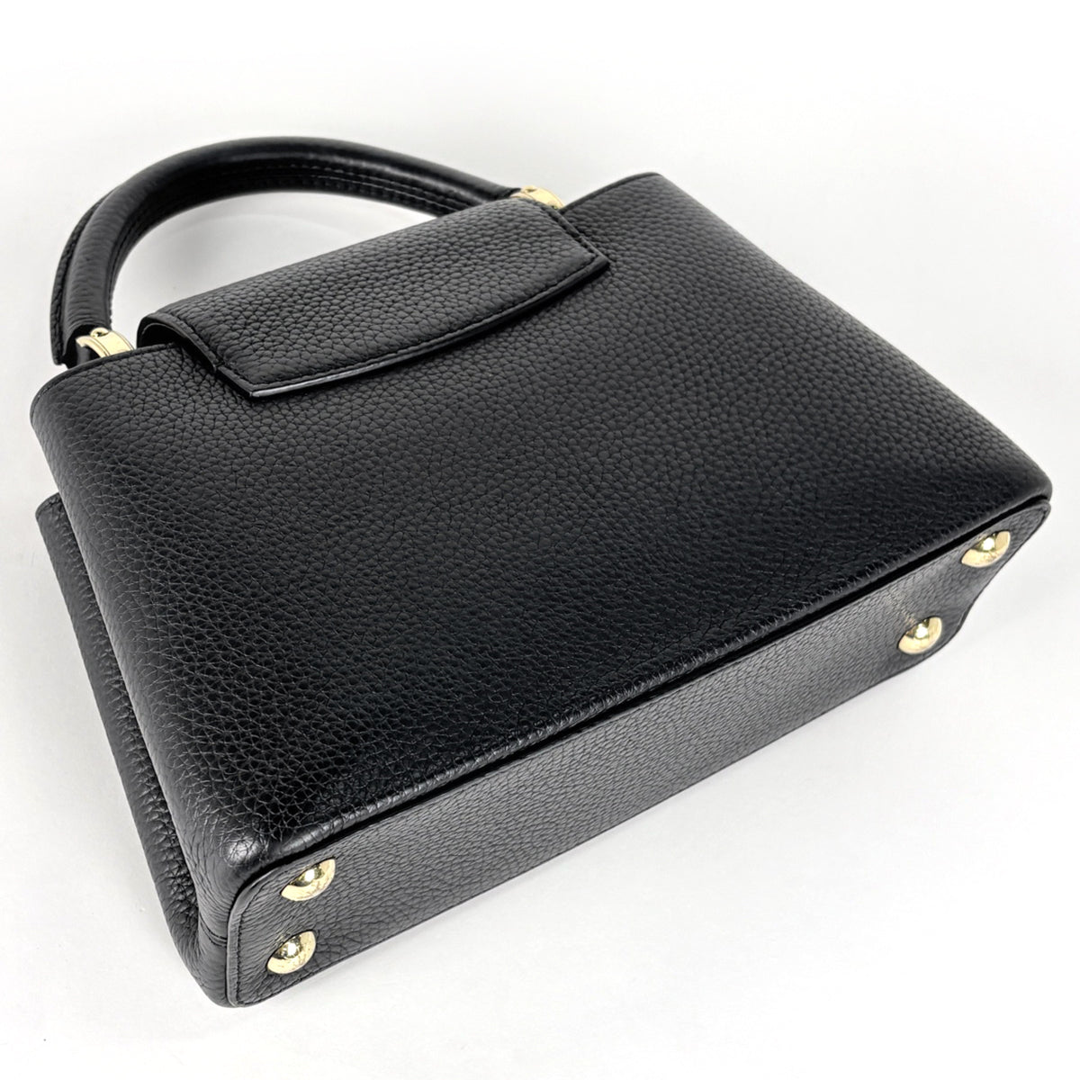 Louis Vuitton Black Leather Handbag Shoulder Bag (Pre-Owned)