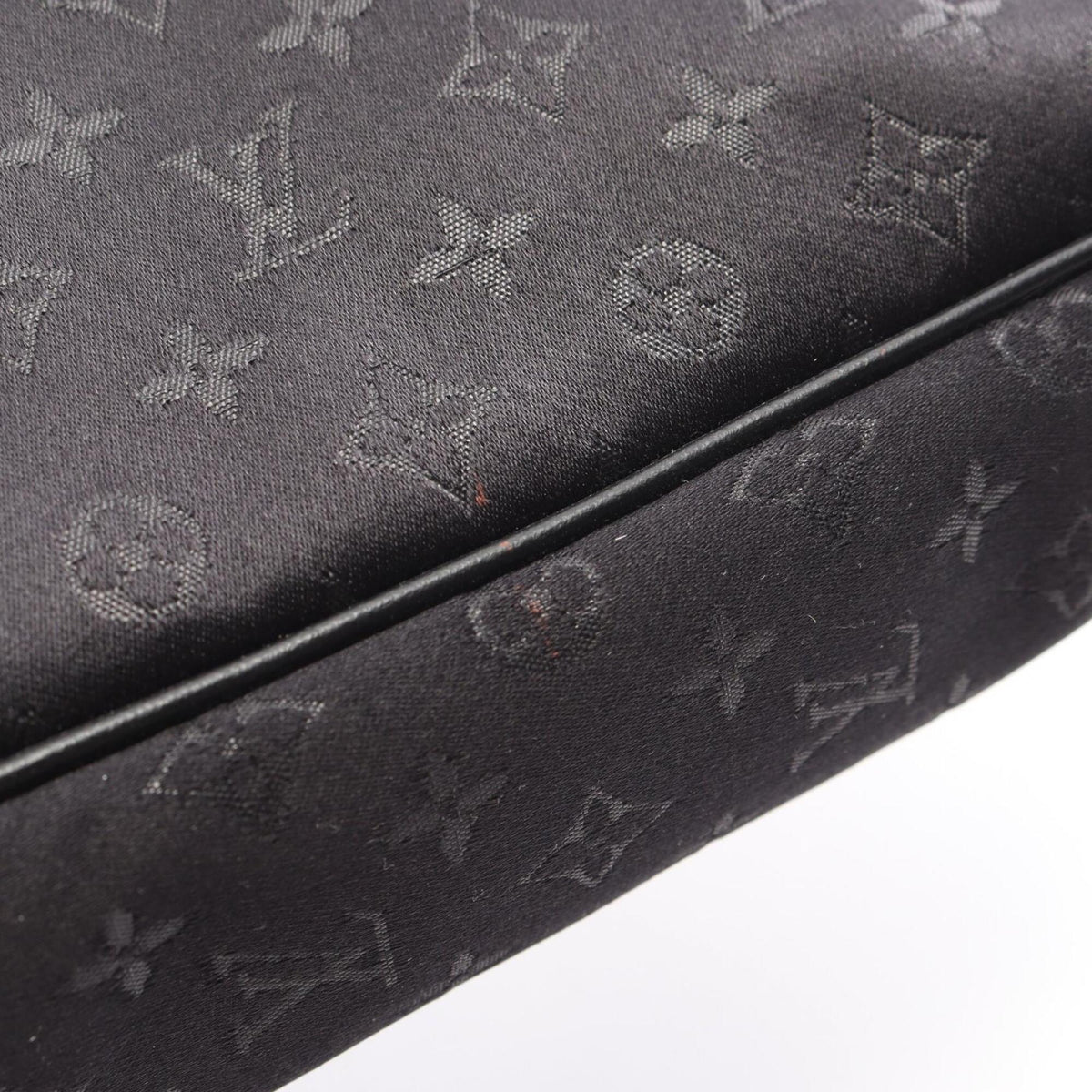 Louis Vuitton Black Noir Fabric Leather Handbag (Pre-Owned)