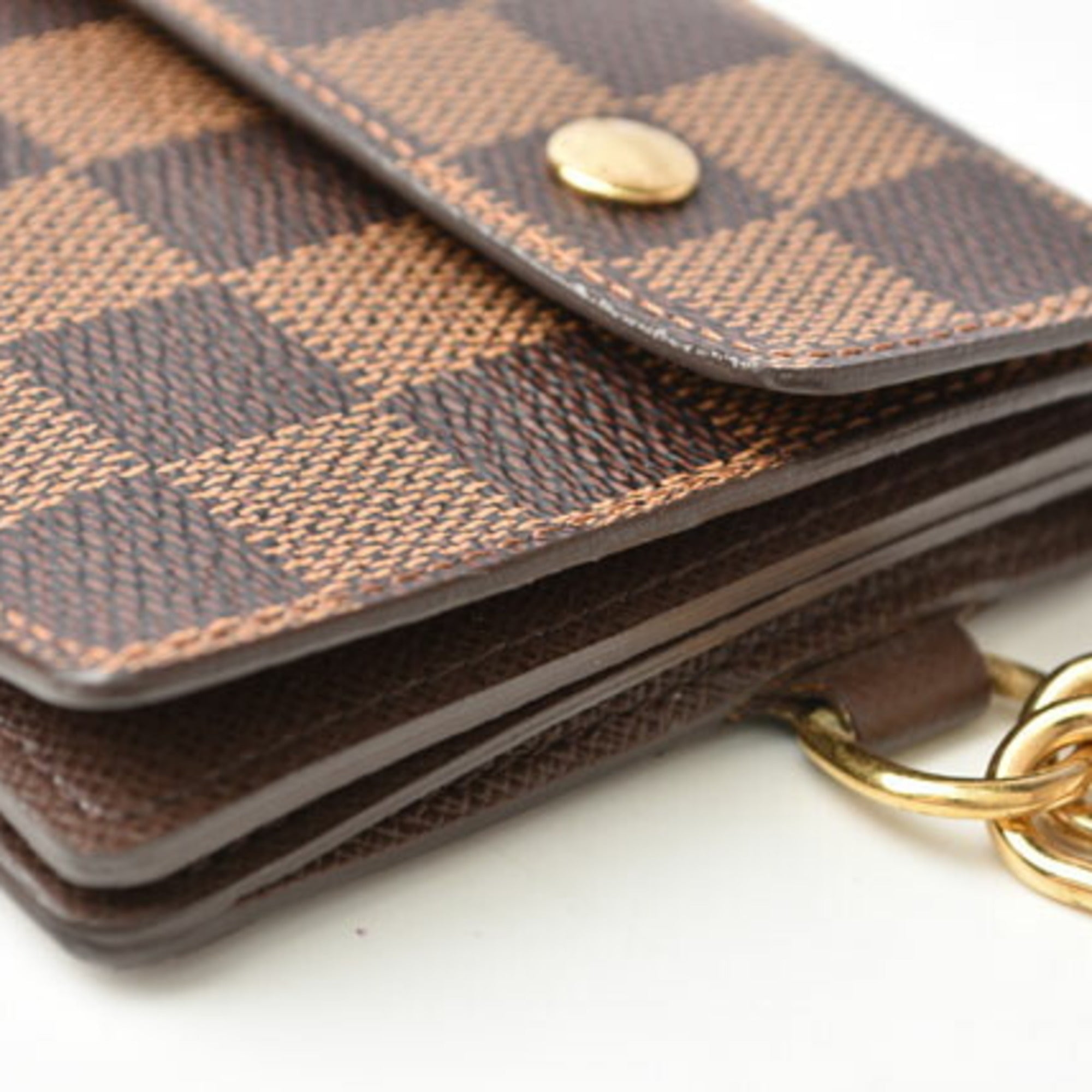 Louis Vuitton Damier Damier Canvas Damier Canvas Chain/Shoulder Wallet (Pre-Owned)