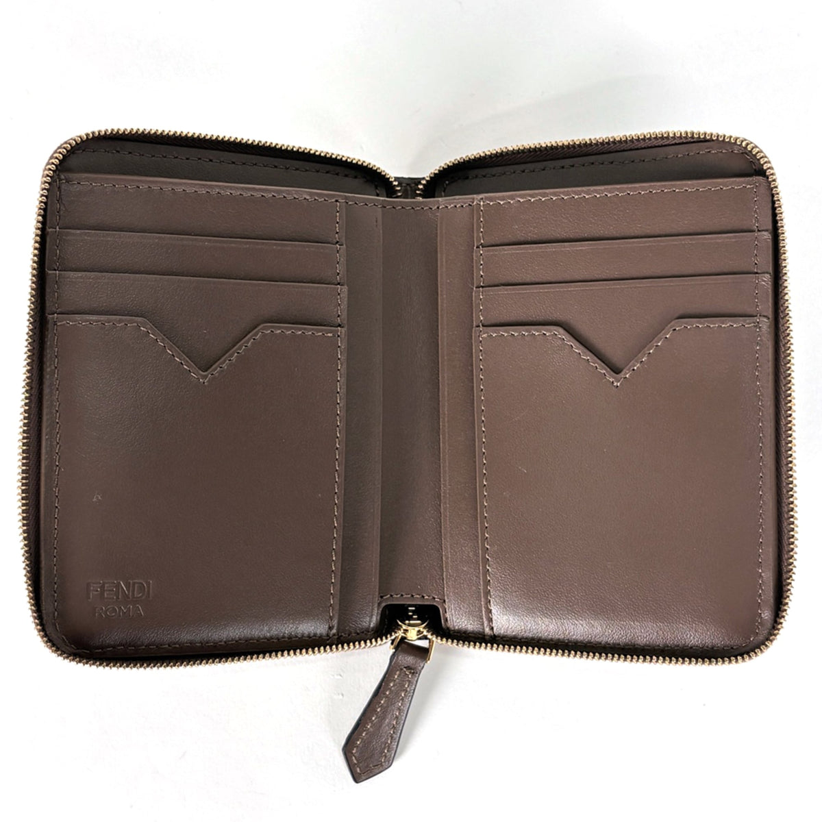 Fendi Brown Coated Canvas Leather Wallet (Bi-Fold) (Pre-Owned)