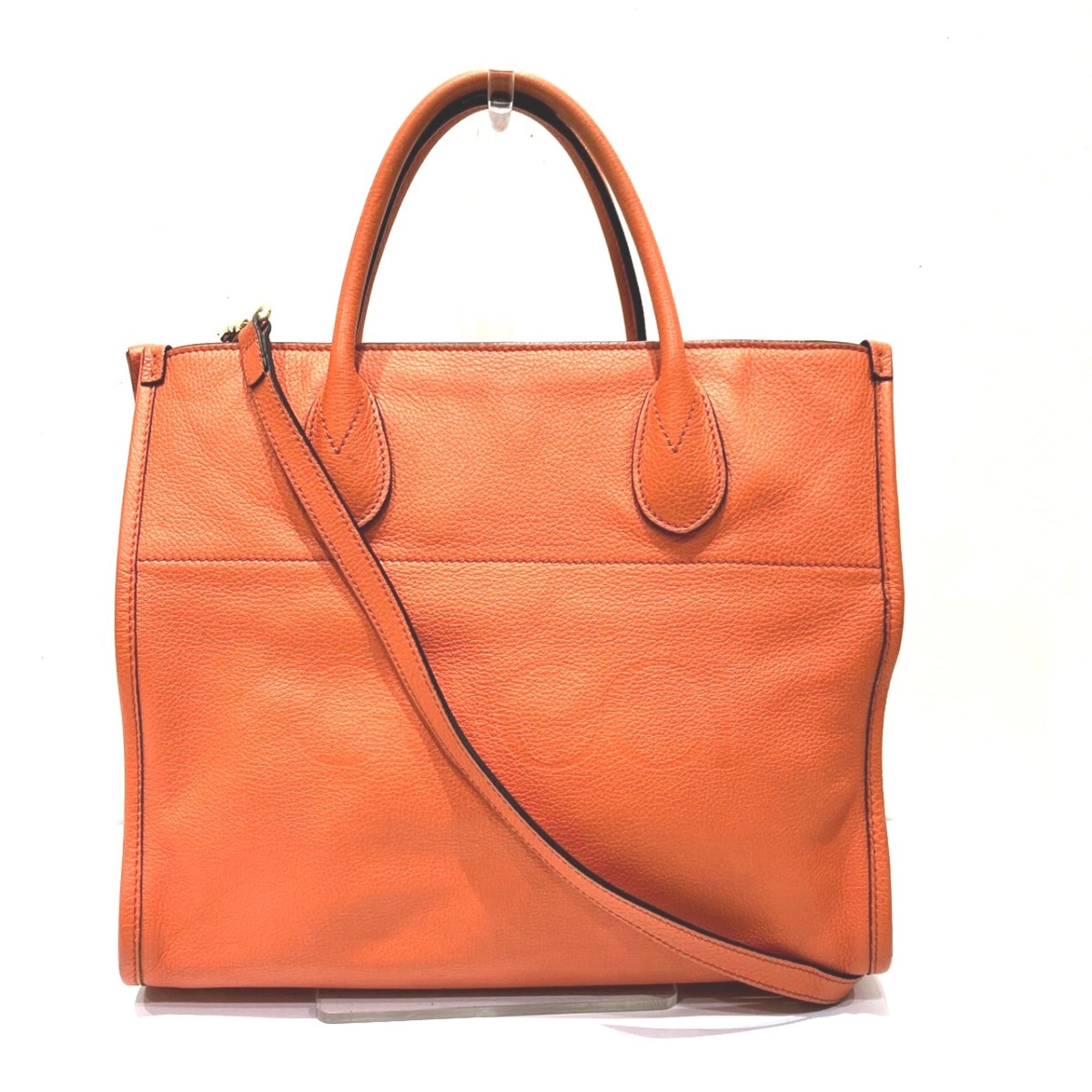 Gucci Orange Leather Shoulder Bag (Pre-Owned)