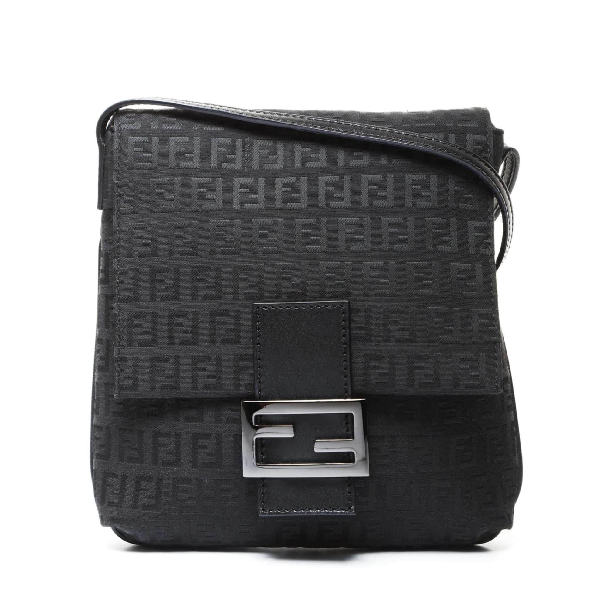 Fendi Black Canvas Shoulder Bag (Pre-Owned)