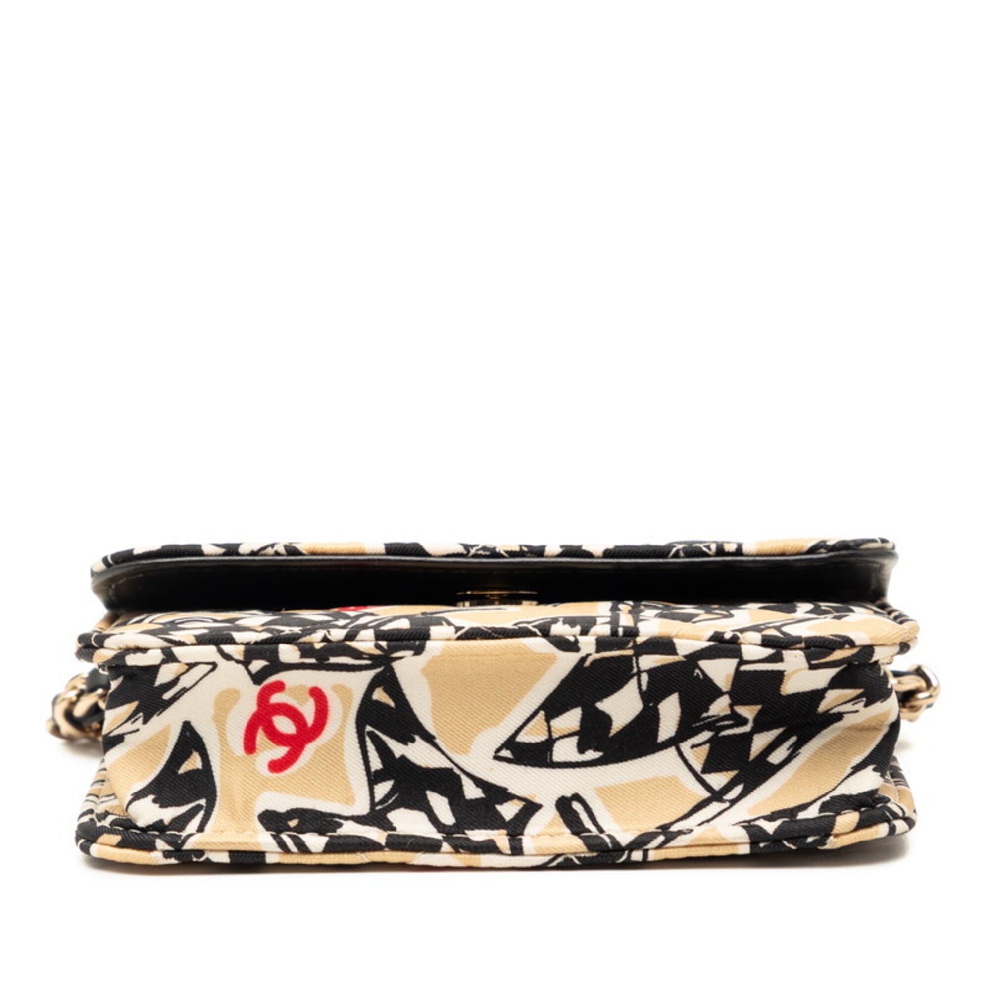 Chanel Matelasse Beige Cotton Leather Shoulder Bag (Pre-Owned)