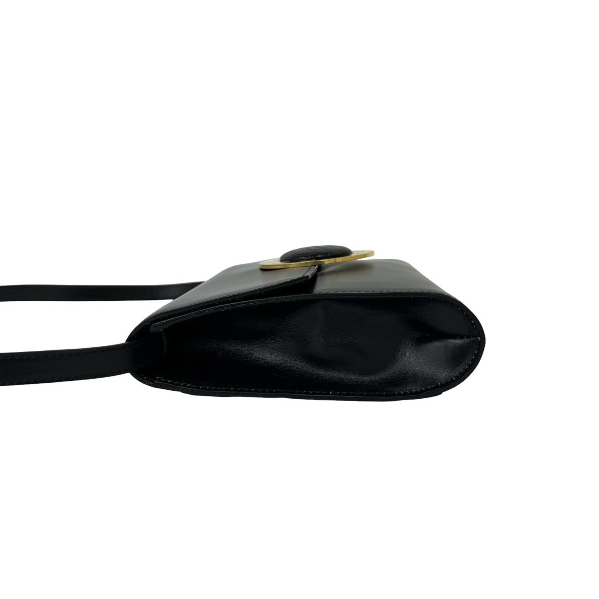 Celine Black Leather Pochette Shoulder Bag (Pre-Owned)