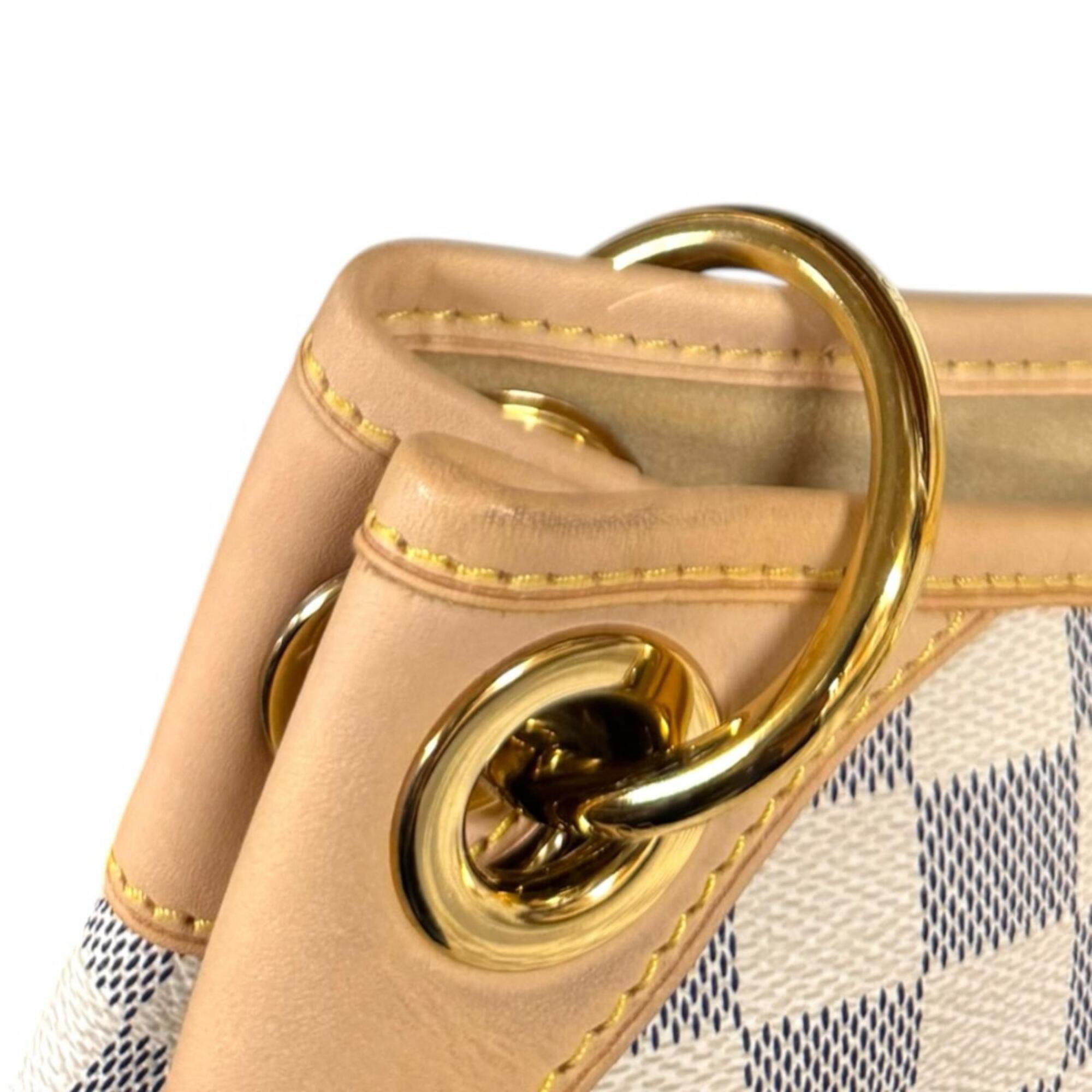 Louis Vuitton White Damier Azur Canvas Shoulder Bag (Pre-Owned)