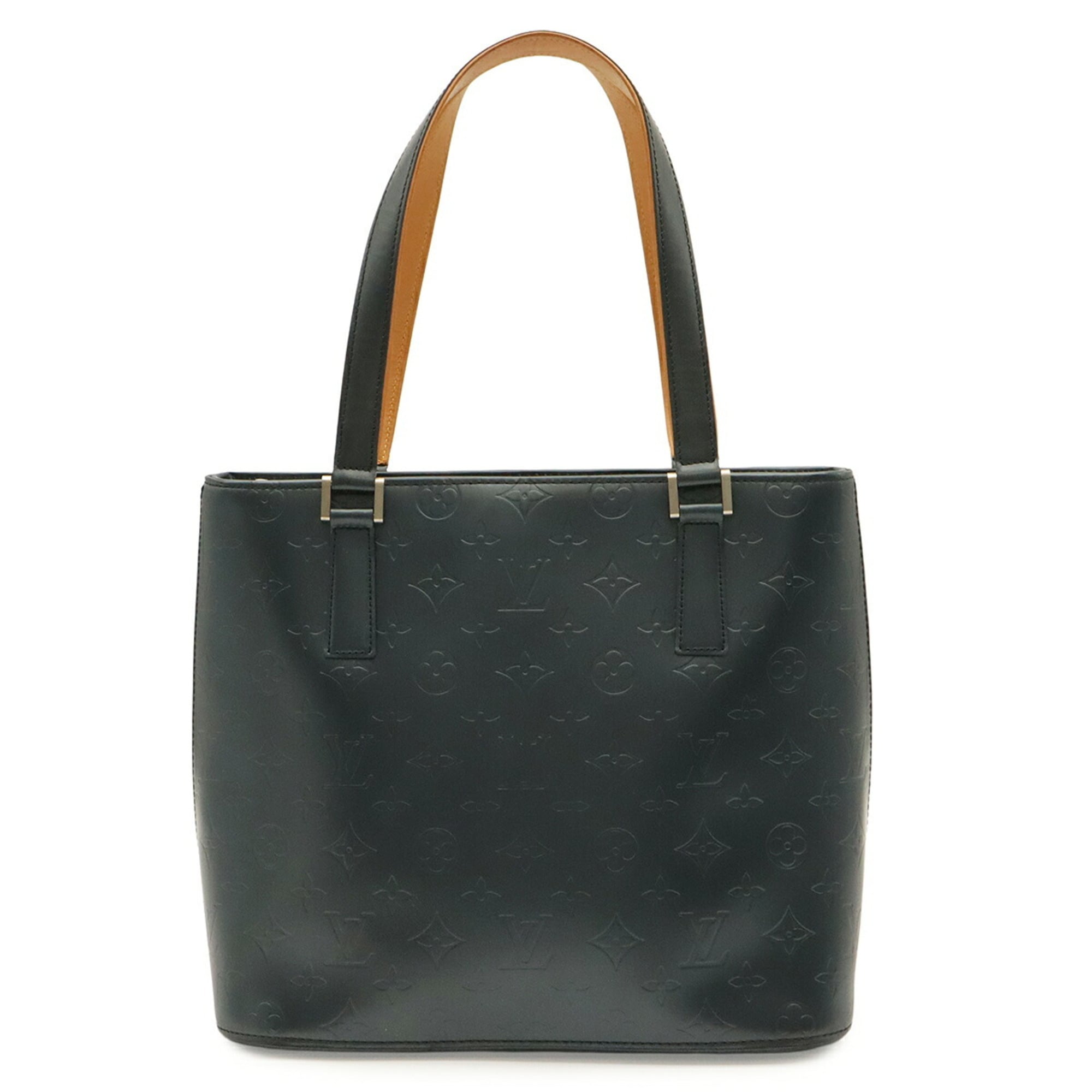 Louis Vuitton Blue Monogram Mat Shoulder Bag Tote Bag (Pre-Owned)