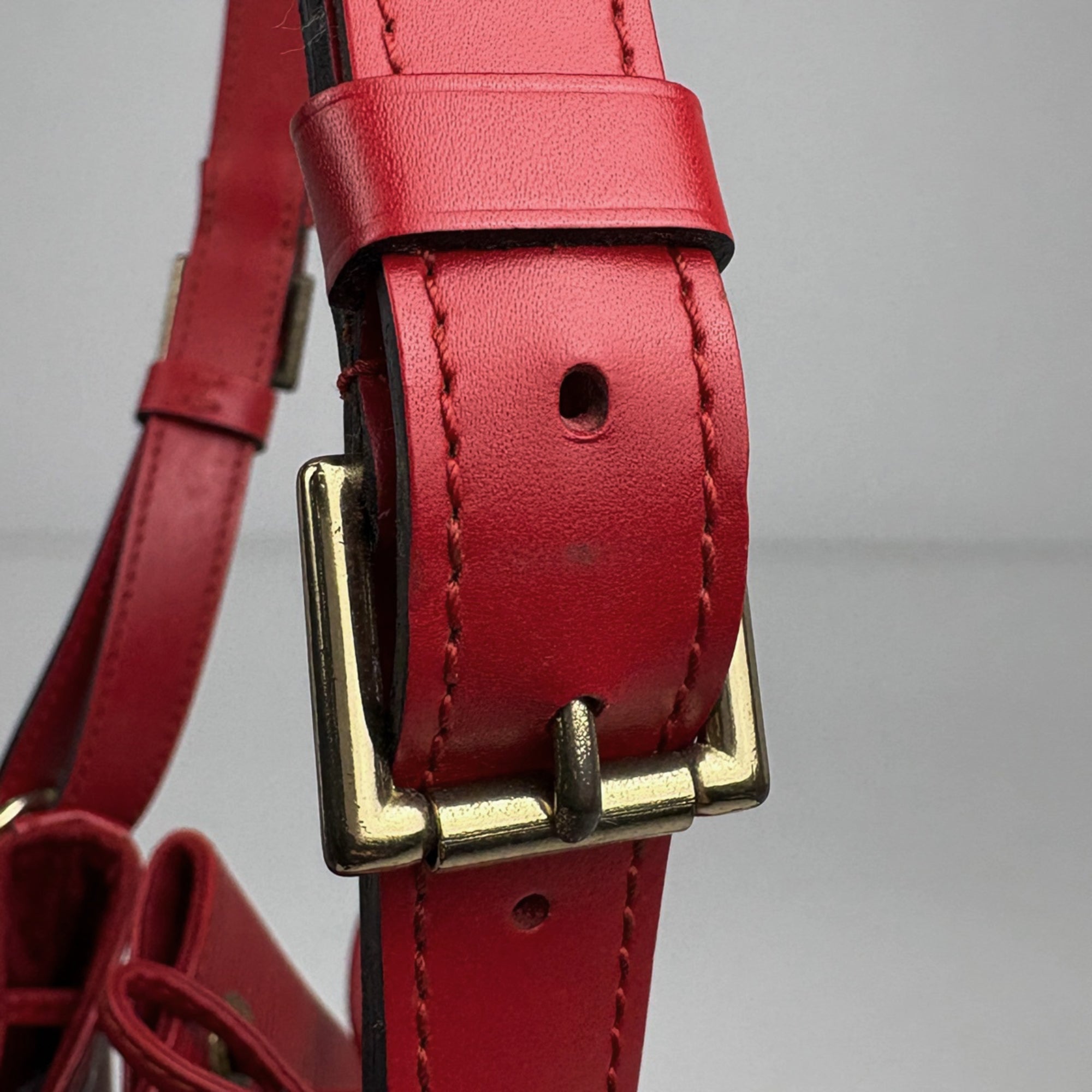 Louis Vuitton Castilian Red Epi Leather Shoulder Bag (Pre-Owned)