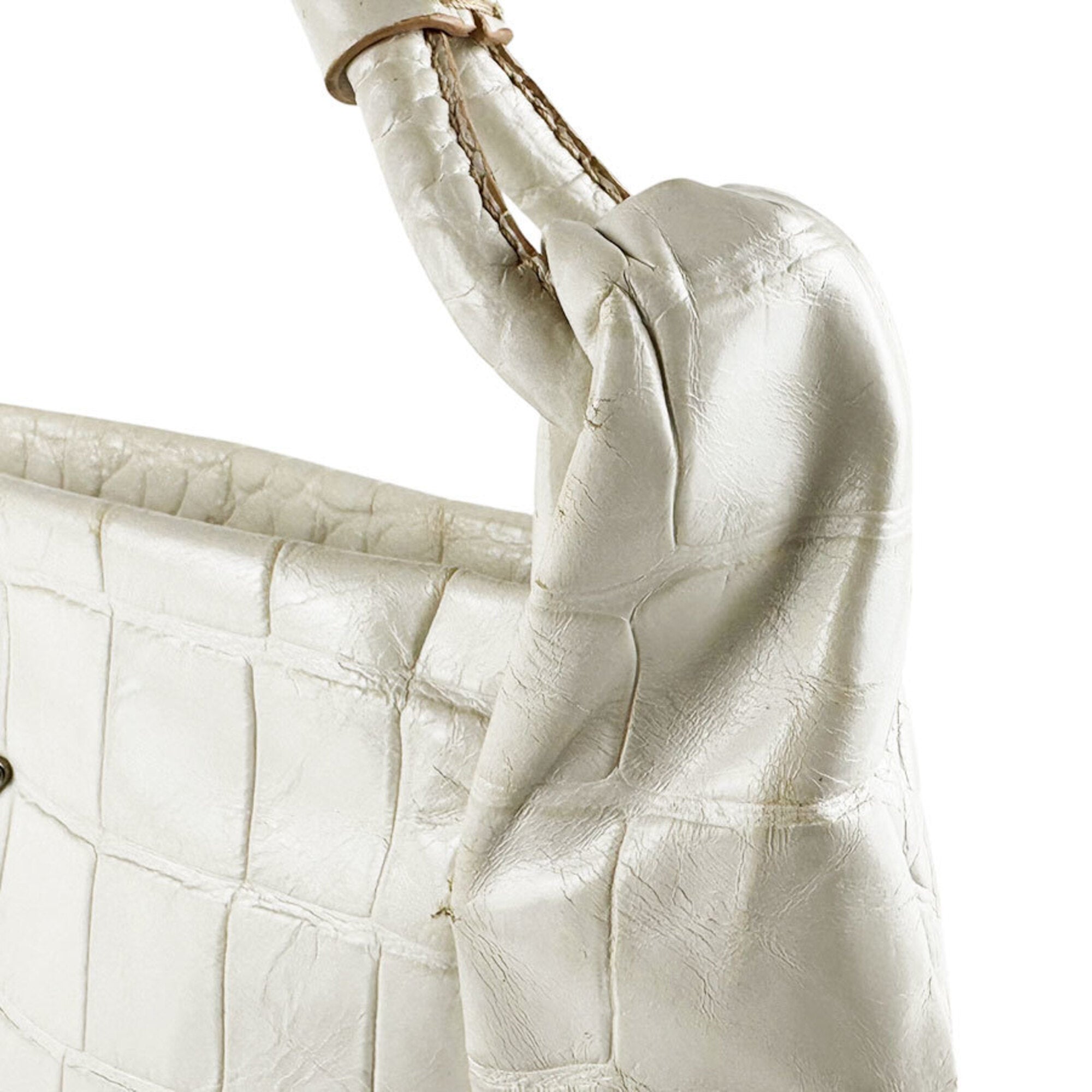 Prada Off-White Leather Handbag (Pre-Owned)
