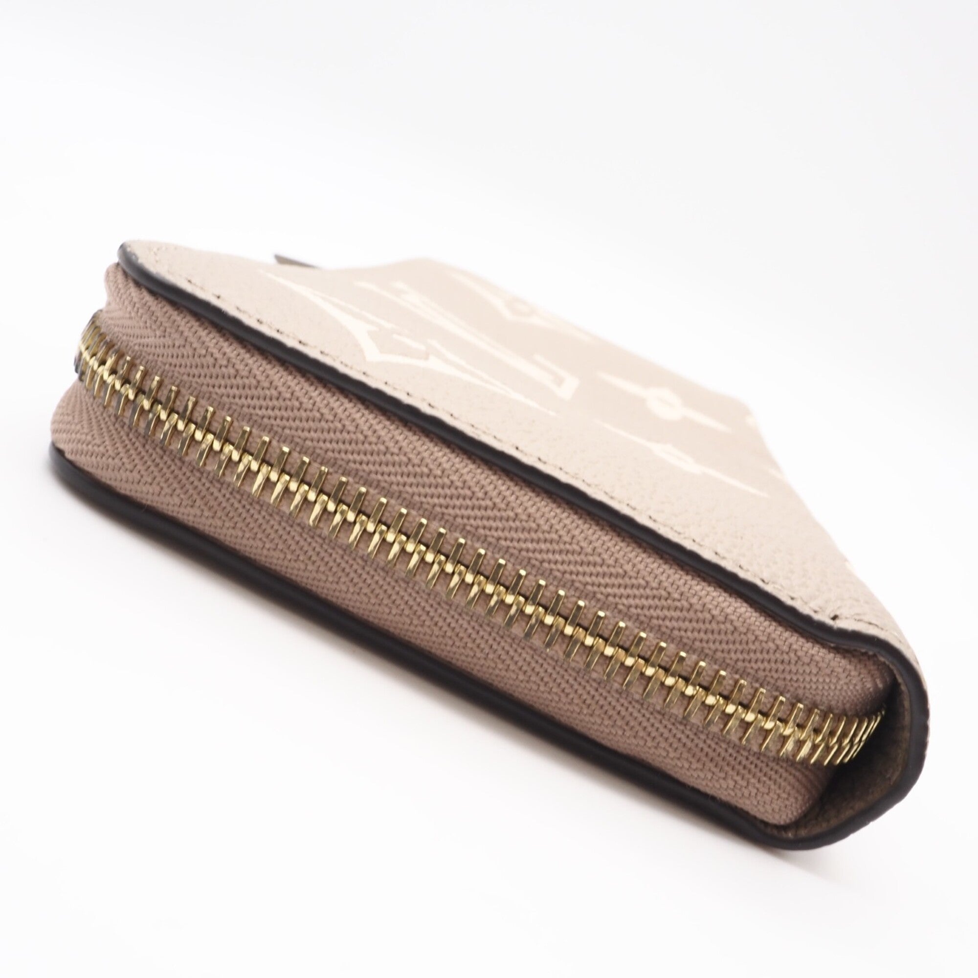 Louis Vuitton Monogram Empreinte Beige Leather Long Wallet (Bi-Fold) (Pre-Owned)