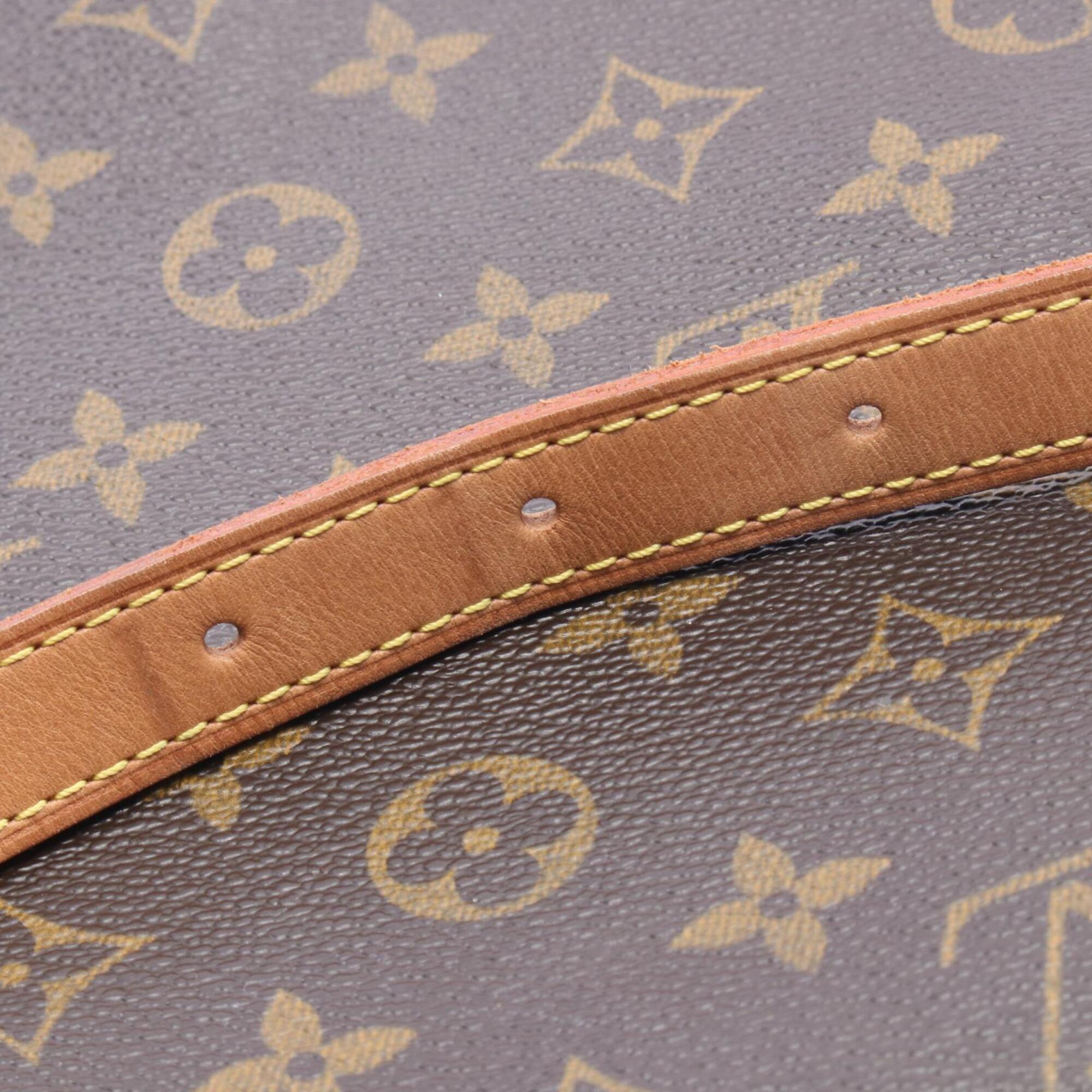 Louis Vuitton Brown Monogram Coated Canvas Leather Shoulder Bag (Pre-Owned)