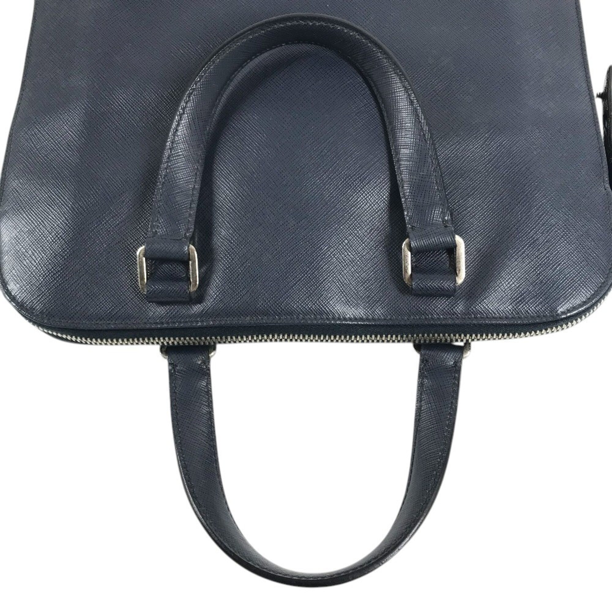 Prada Blue Leather Briefcase (Pre-Owned)