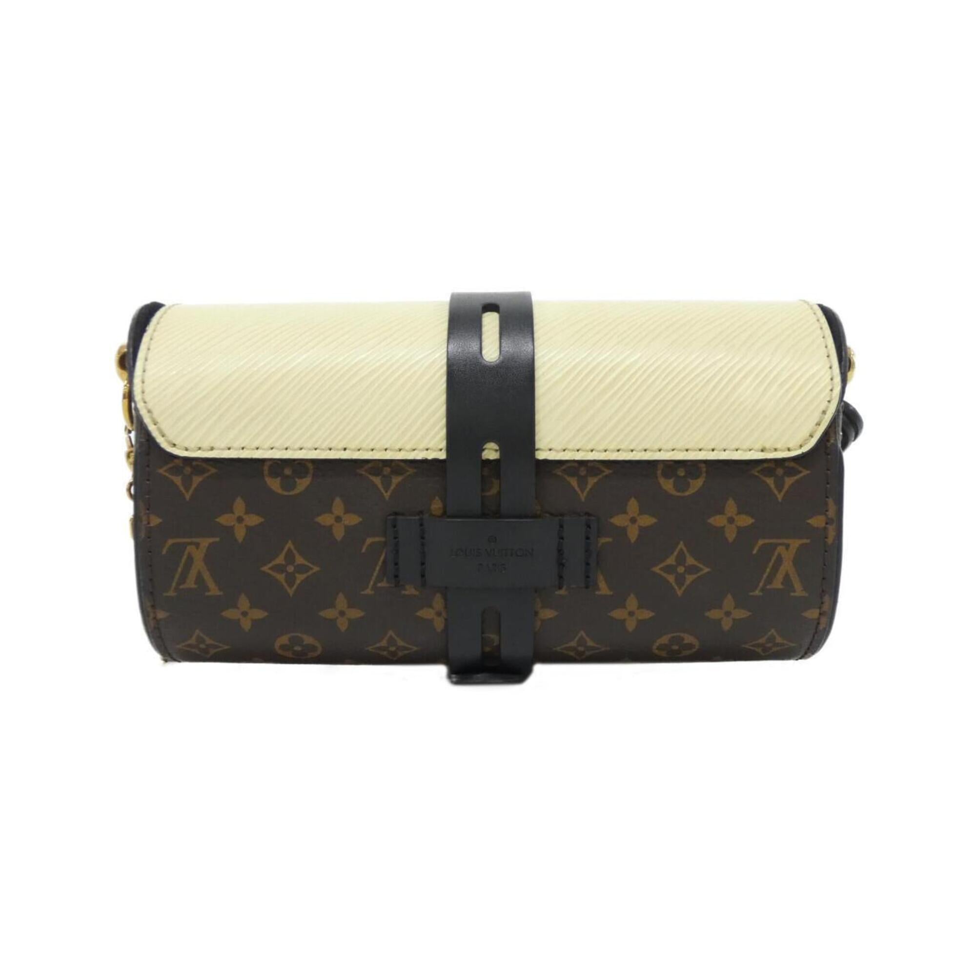 Louis Vuitton Jaune Marron Coated Canvas Leather Shoulder Bag (Pre-Owned)