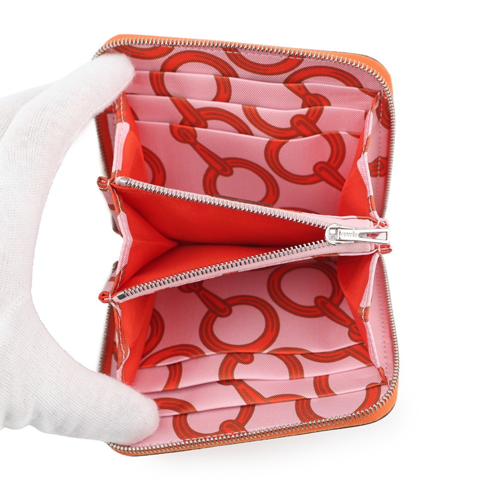 Hermes Orange Epsom Leather Coin Purse/Coin Case (Pre-Owned)