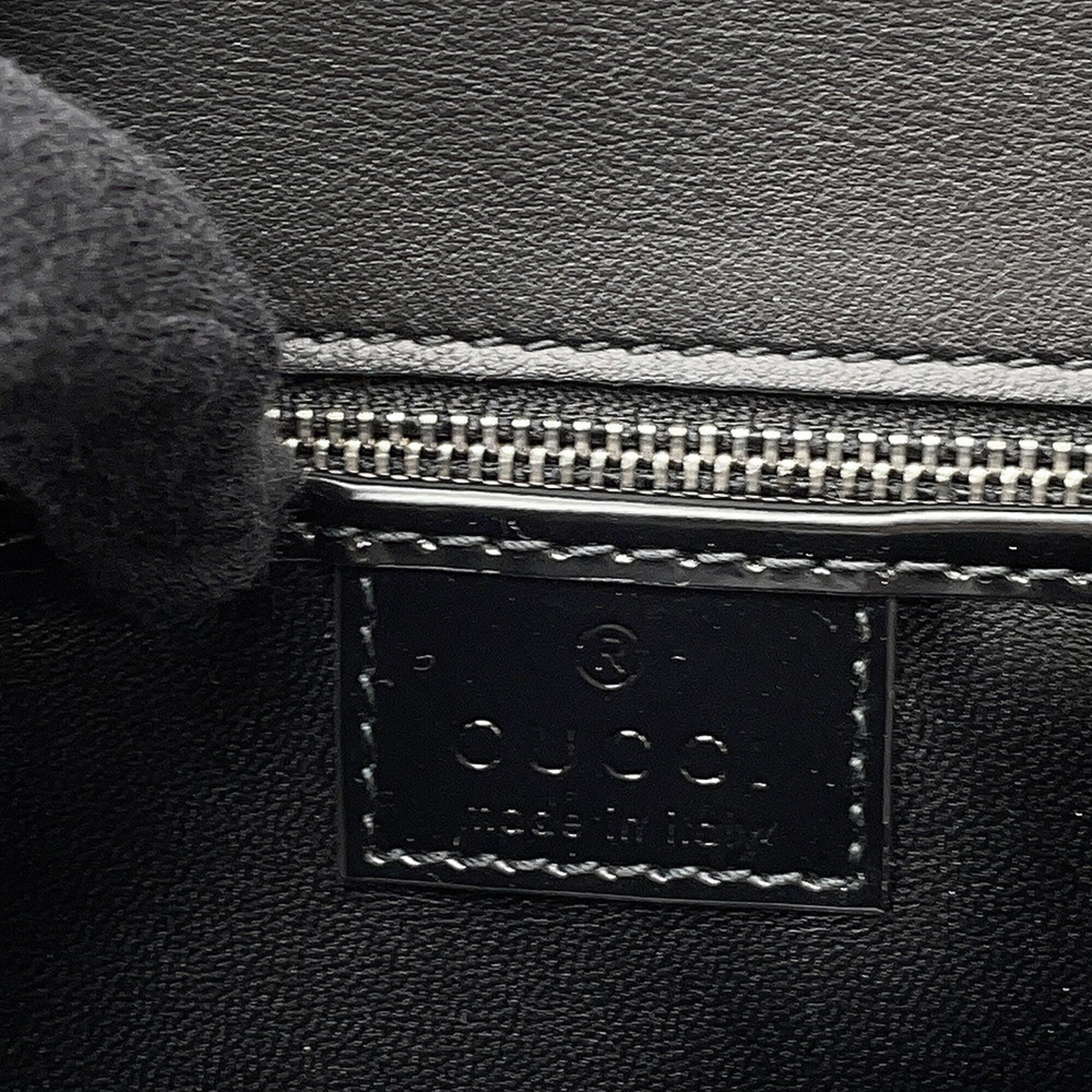 Gucci Black Leather Handbag Shoulder Bag (Pre-Owned)