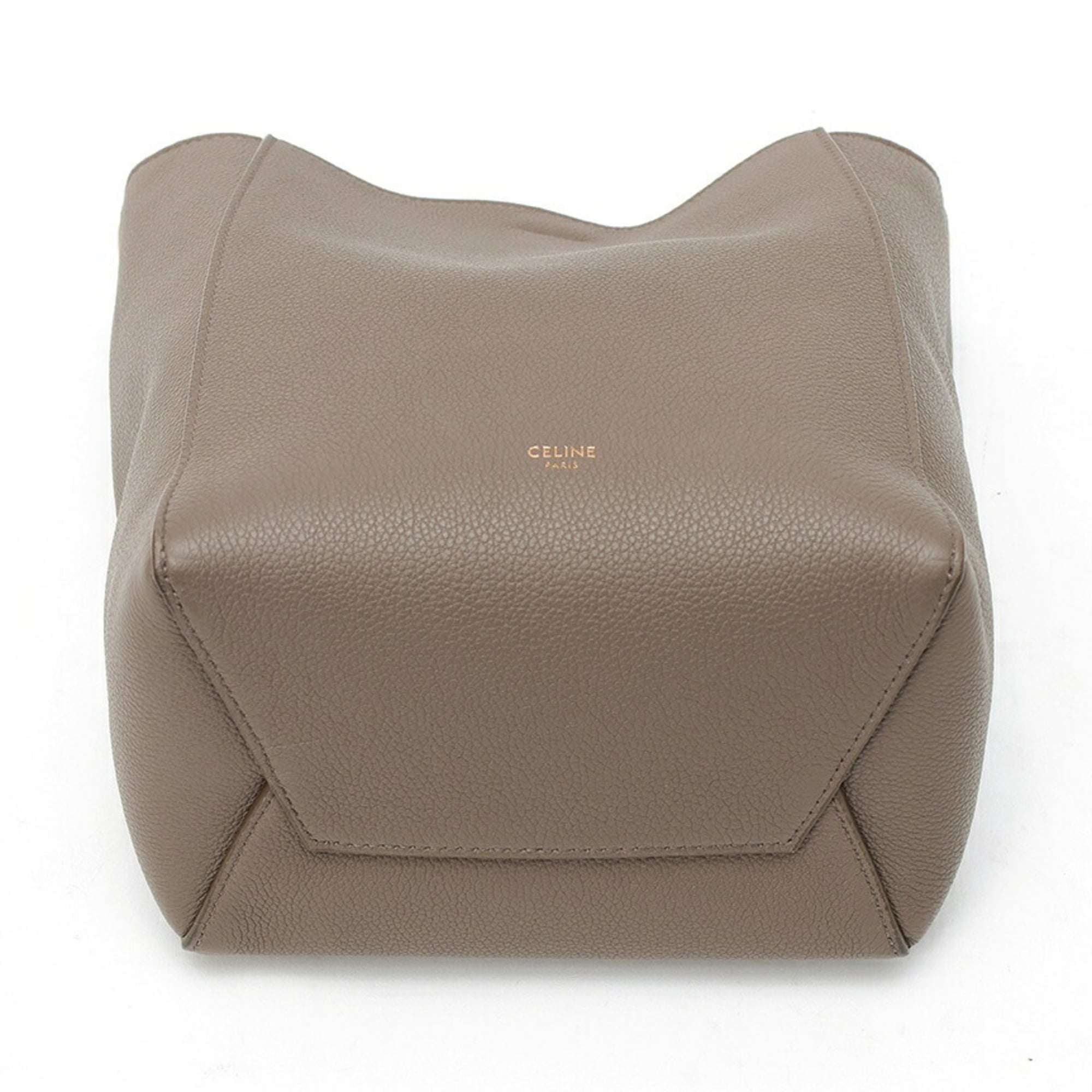 Celine Grayish Leather Shoulder Bag (Pre-Owned)