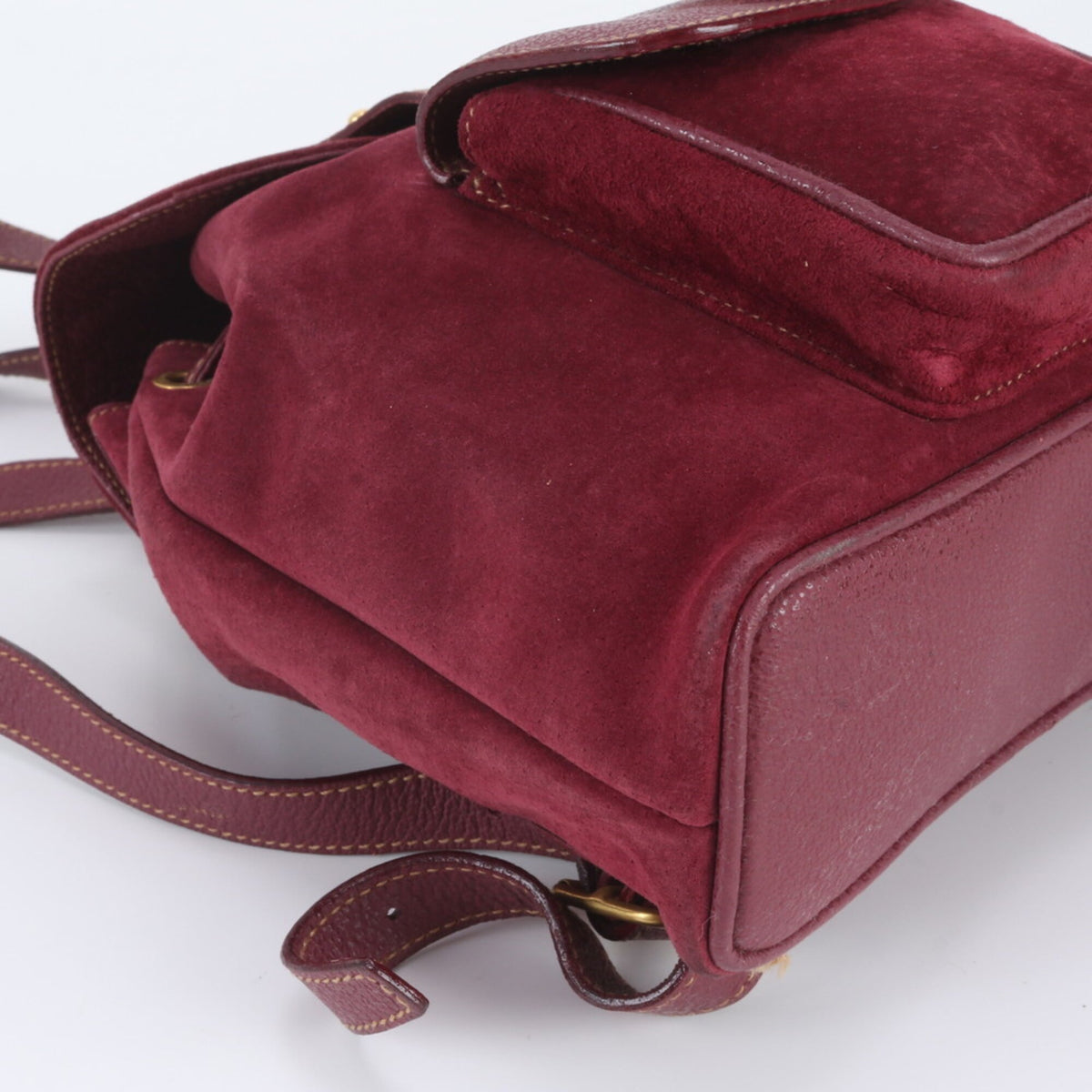 Gucci Bordeaux Leather Backpack (Pre-Owned)