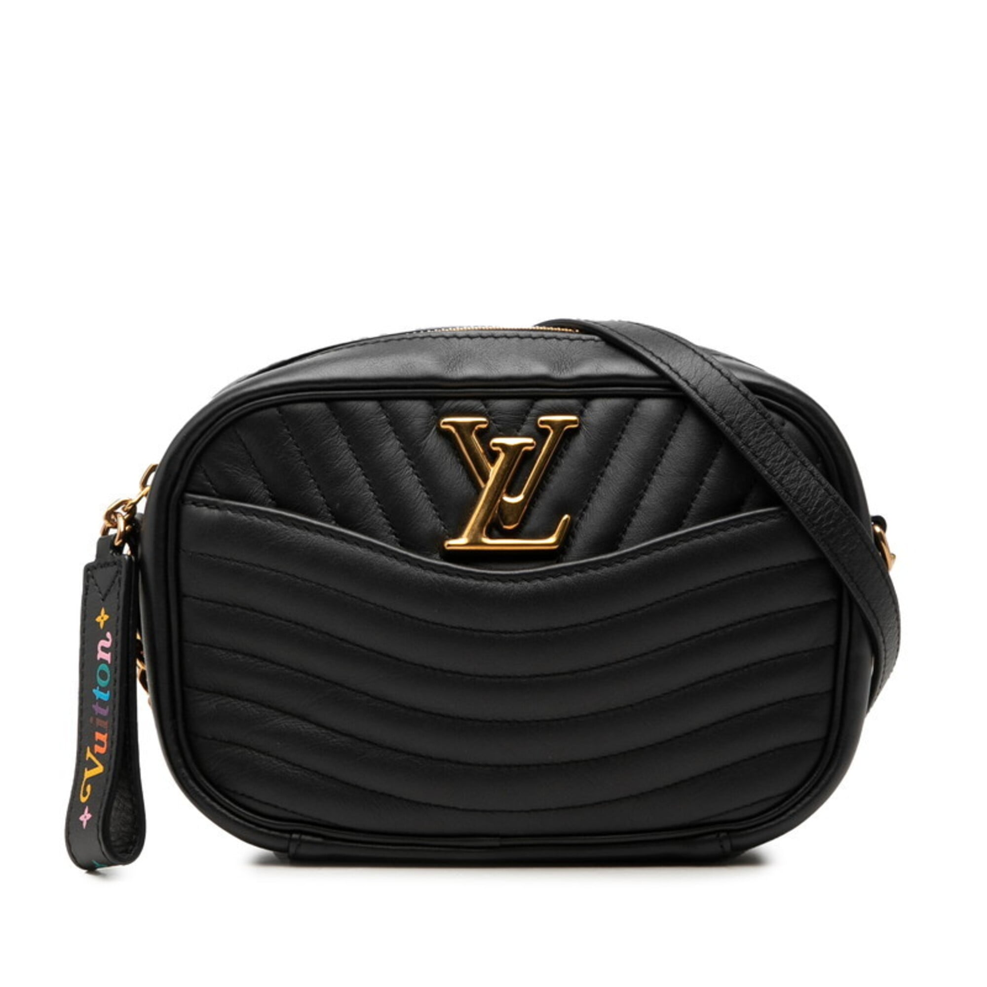 Louis Vuitton Black Leather Shoulder Bag (Pre-Owned)