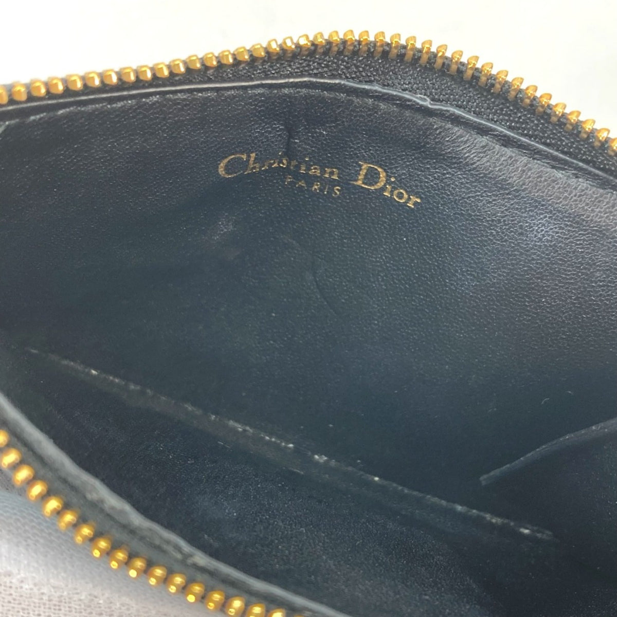 Christian Dior Black Leather Coin Purse/Coin Case (Pre-Owned)