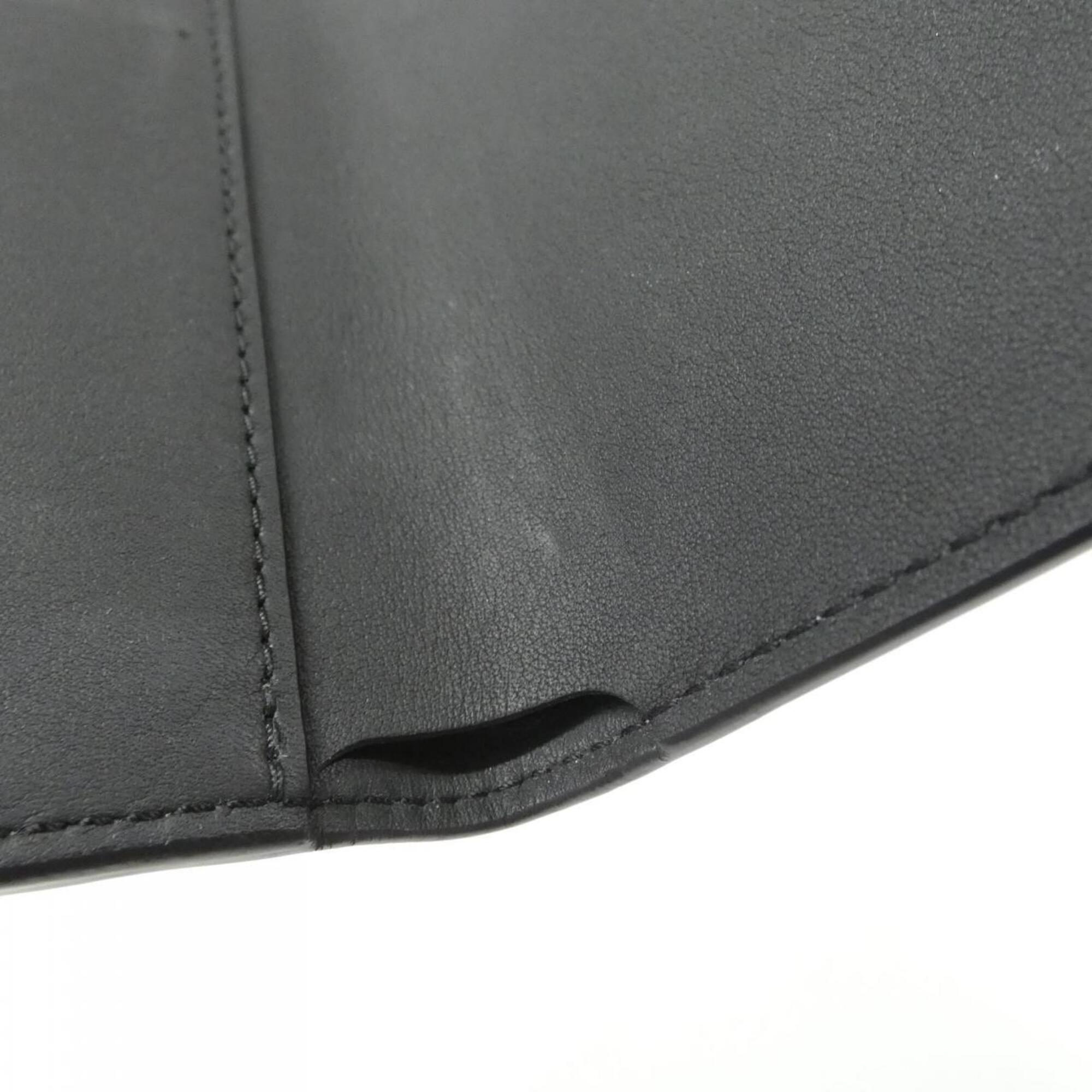 Louis Vuitton Monogram Shadow Black Leather Wallet (Tri-Fold) (Pre-Owned)