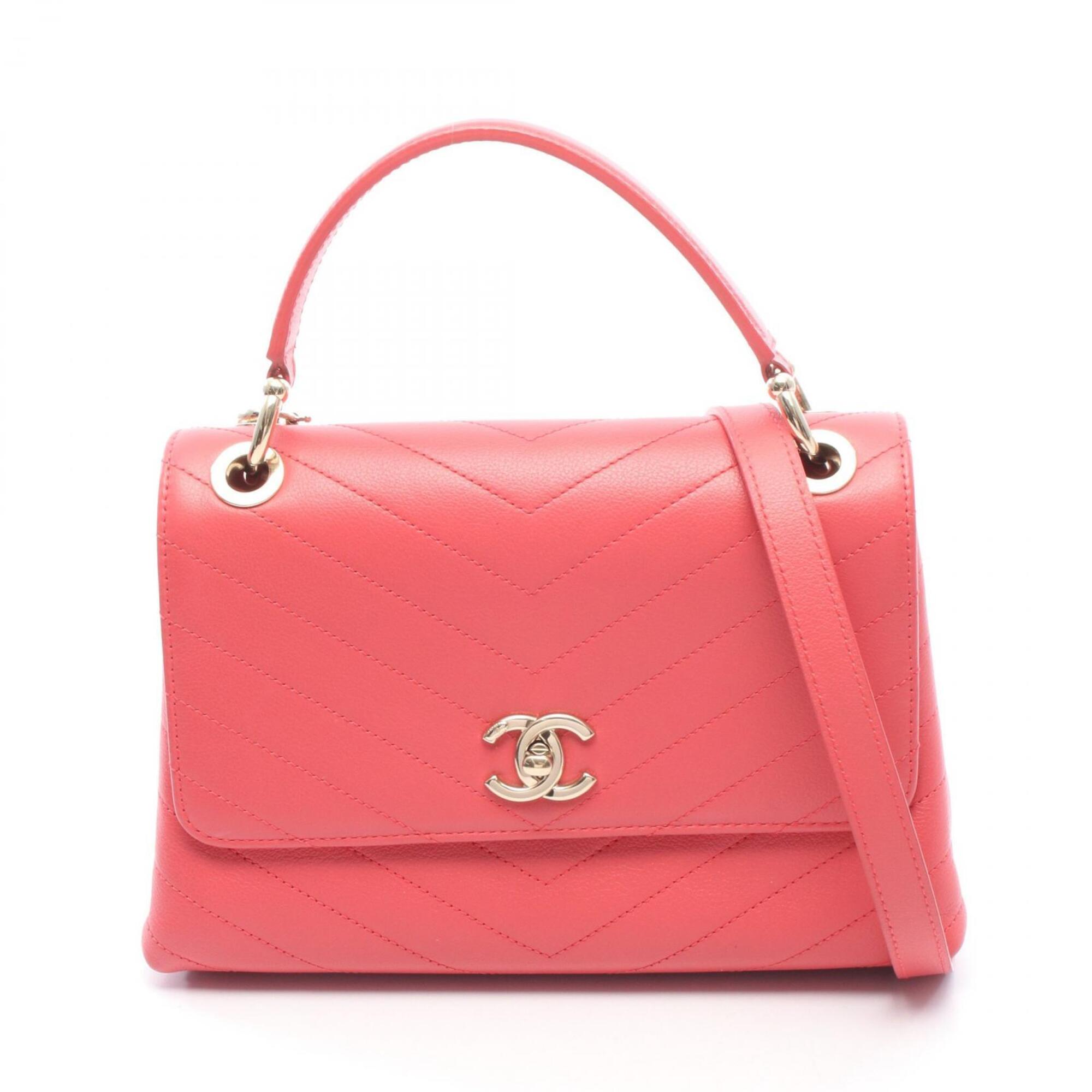 Chanel Pink Leather Handbag (Pre-Owned)