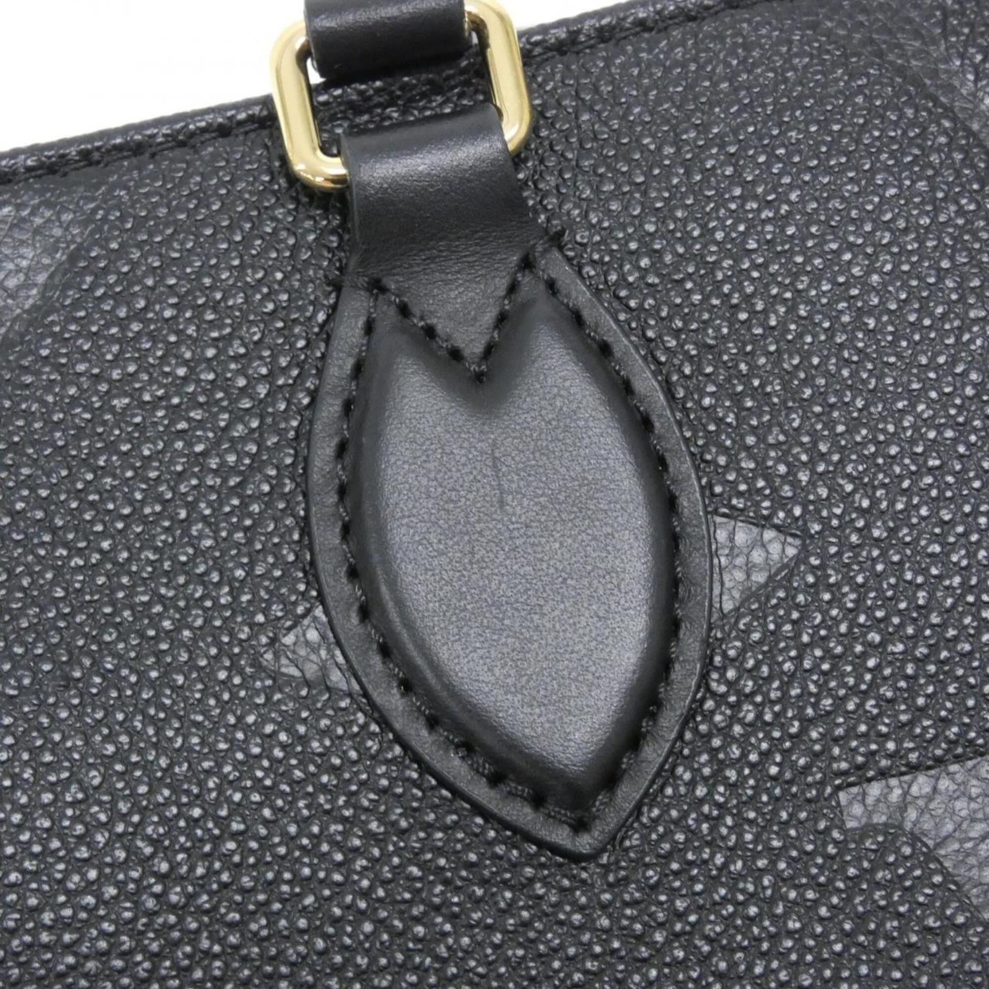 Louis Vuitton Black Leather Handbag (Pre-Owned)