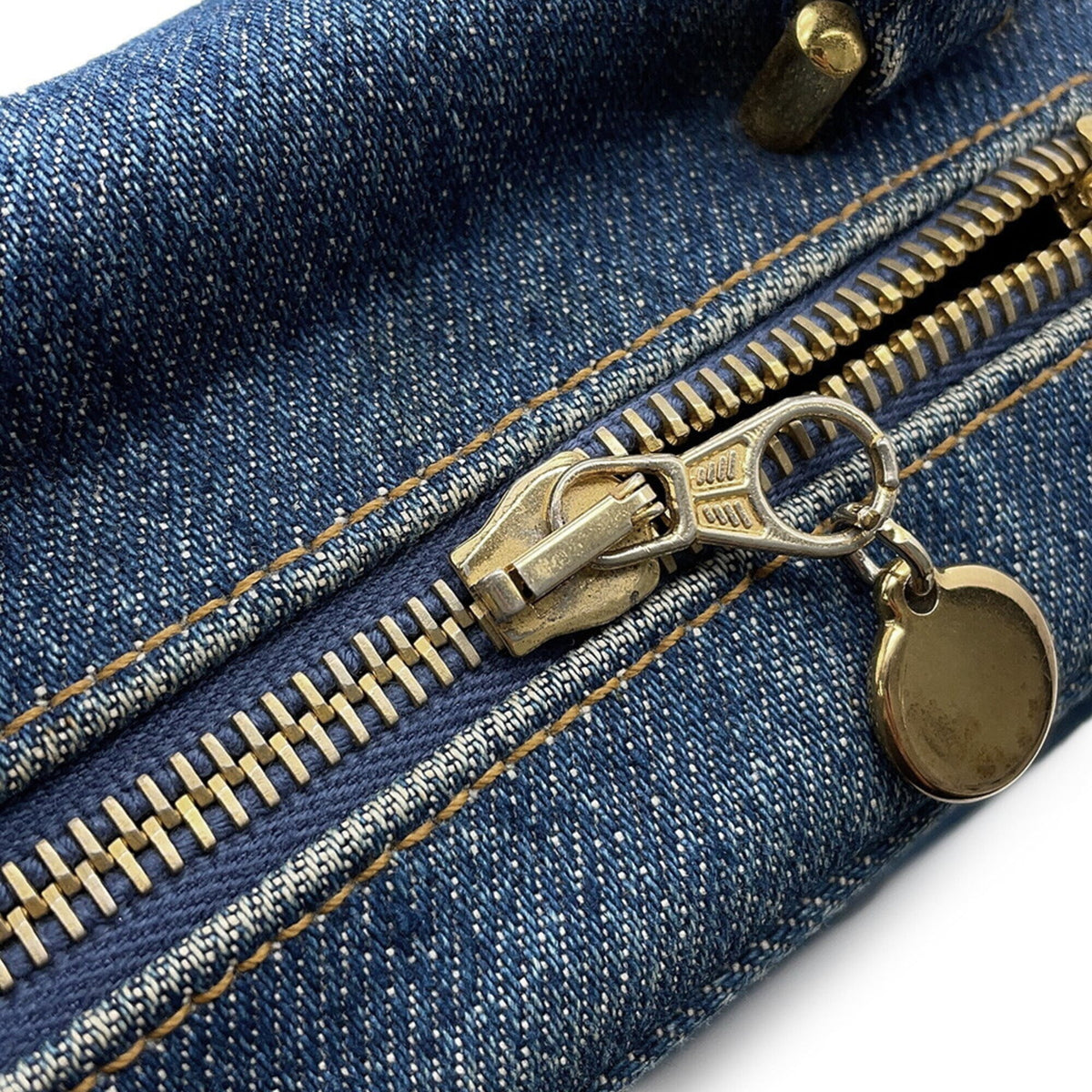 Chanel Blue Denim Handbag Shoulder Bag Vanity Bag (Pre-Owned)