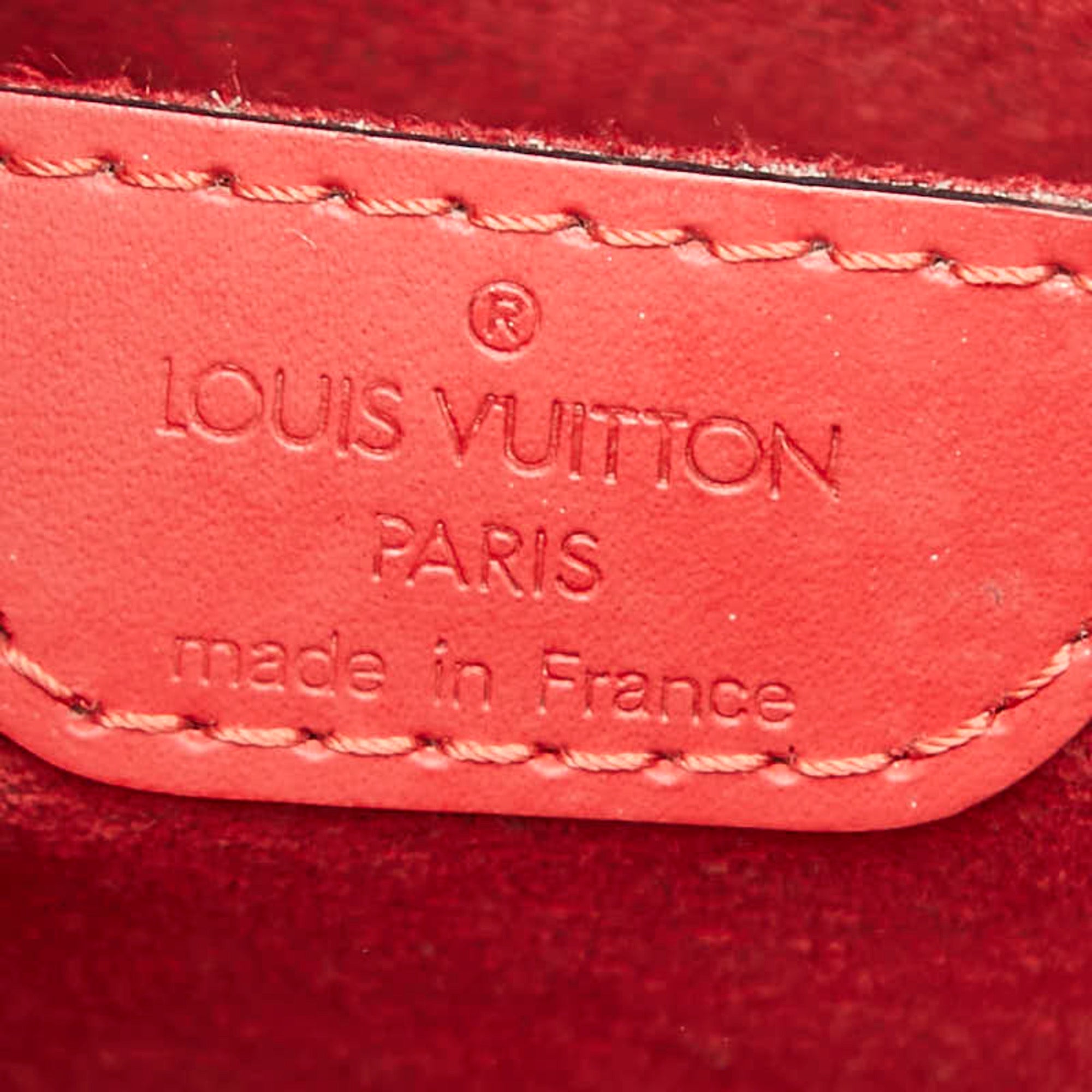 Louis Vuitton Castilian Red Leather Shoulder Bag Tote Bag (Pre-Owned)
