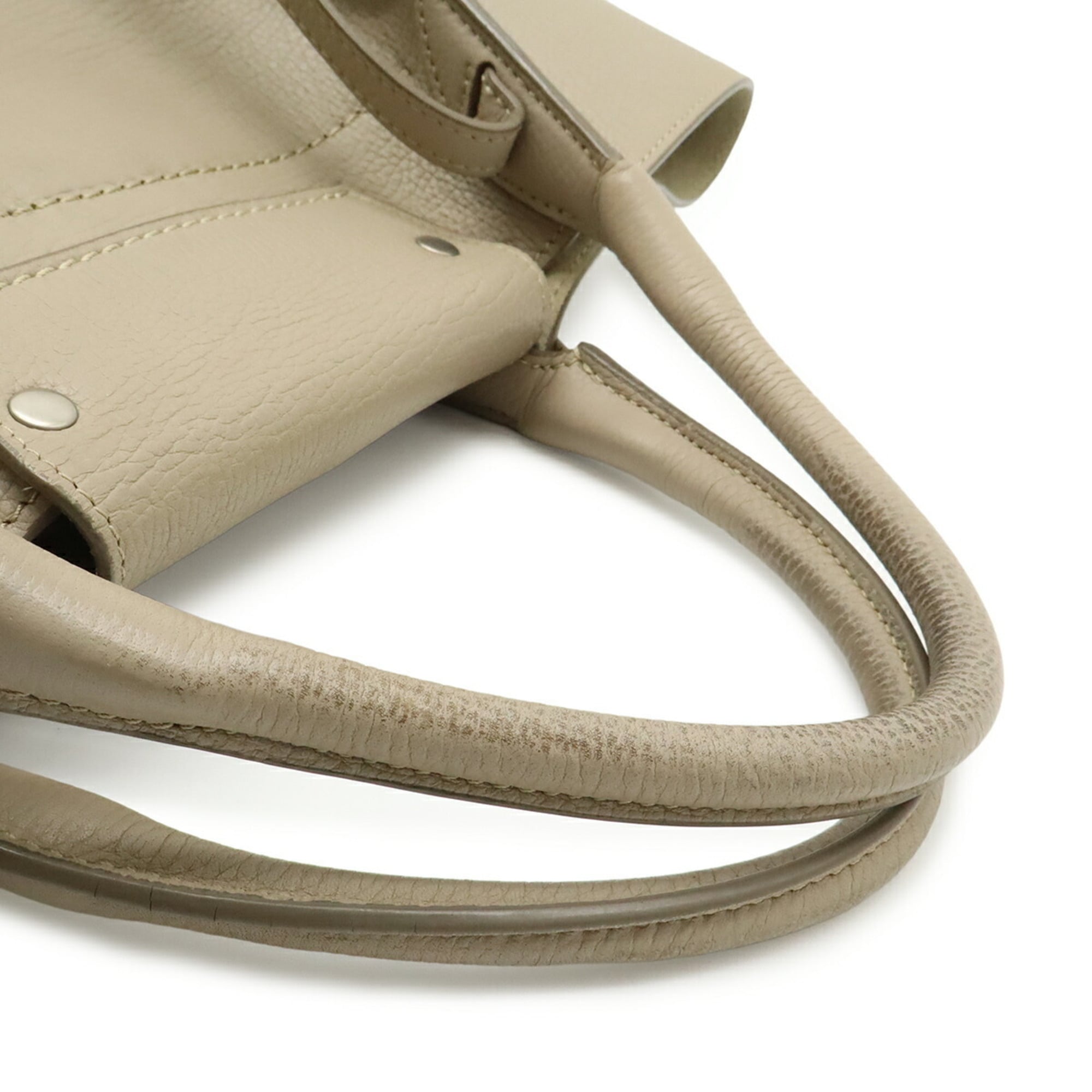 Celine Grayish Leather Handbag Shoulder Bag (Pre-Owned)