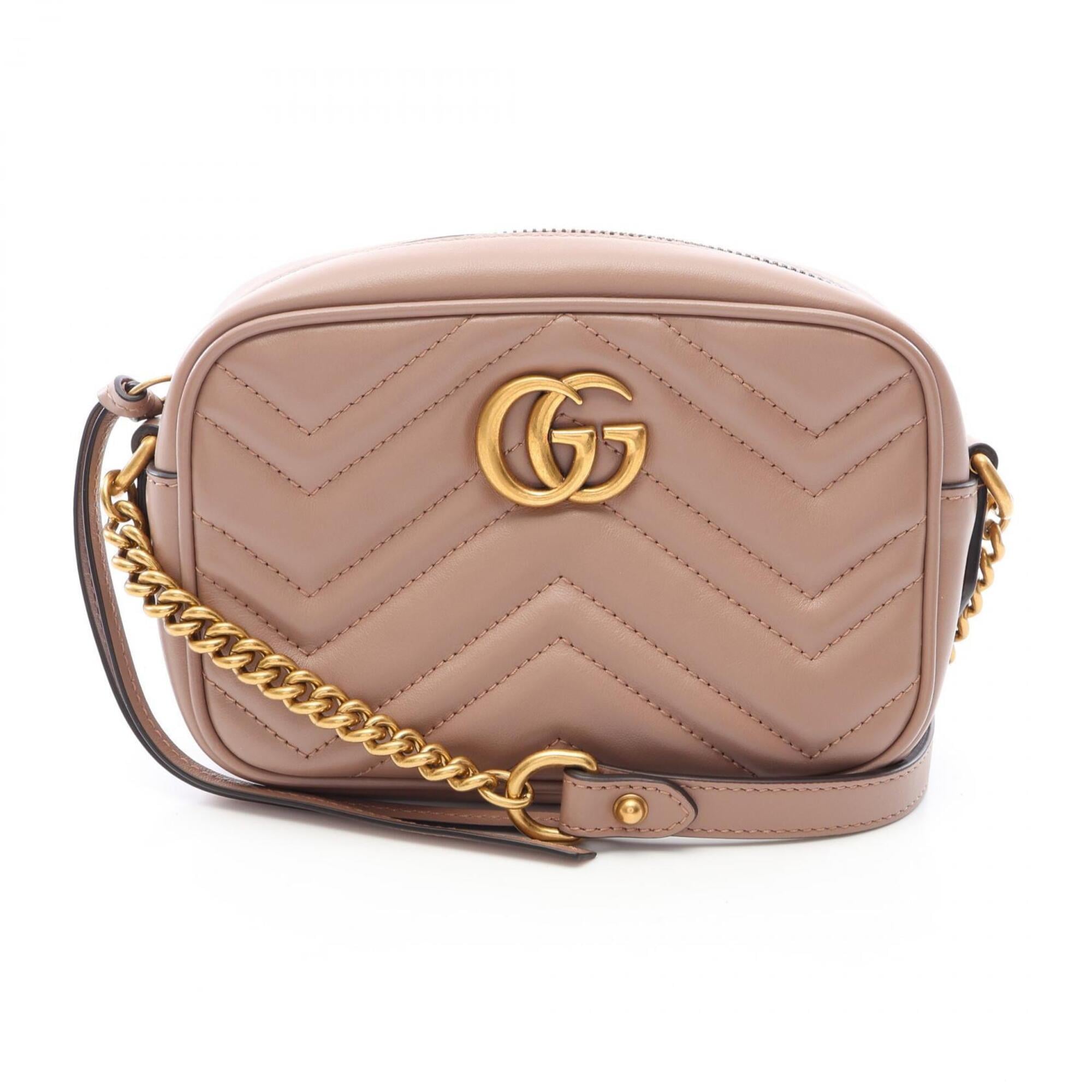 Gucci Beige Leather Handbag Shoulder Bag (Pre-Owned)