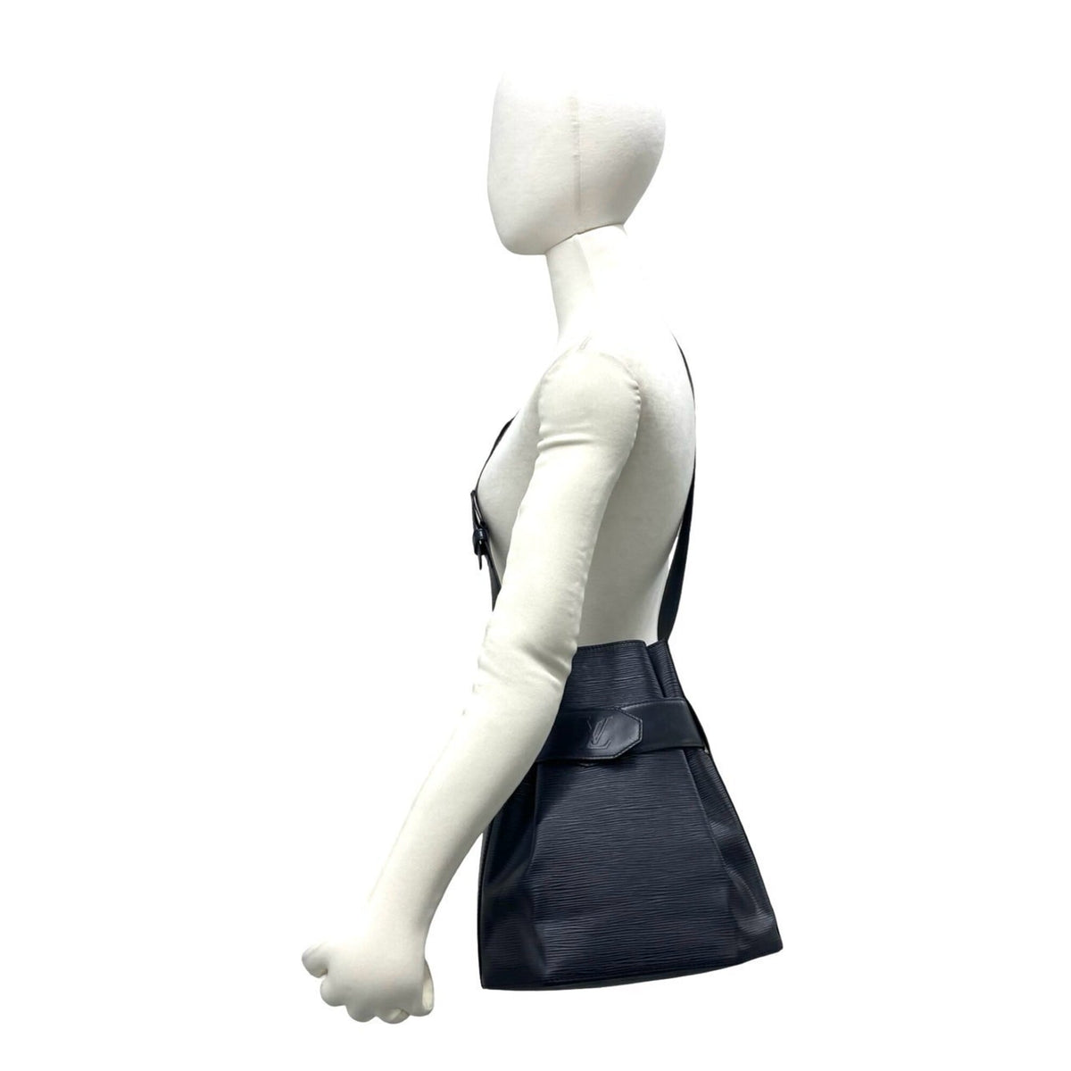 Louis Vuitton Black Leather Crossbody Bag Shoulder Bag (Pre-Owned)