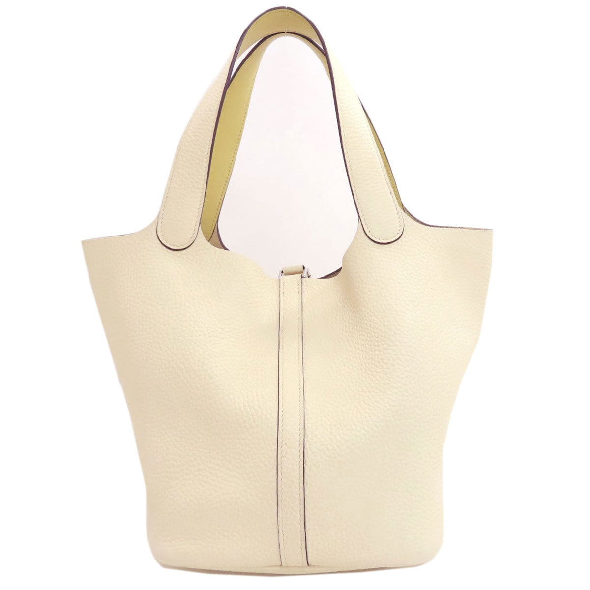 Hermes Picotin Ivory Taurillon Clemence Leather Handbag (Pre-Owned)