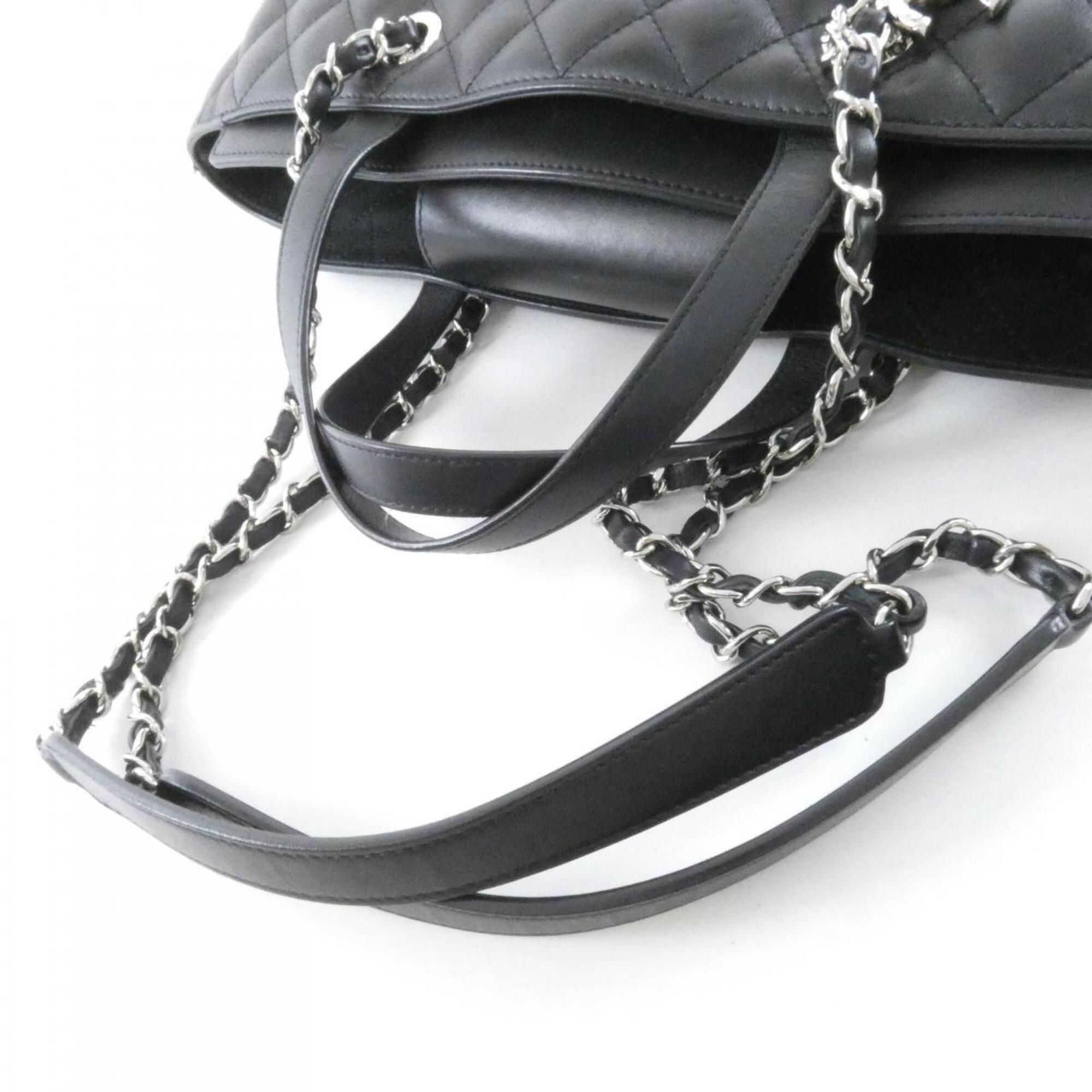 Chanel Black Leather Handbag (Pre-Owned)