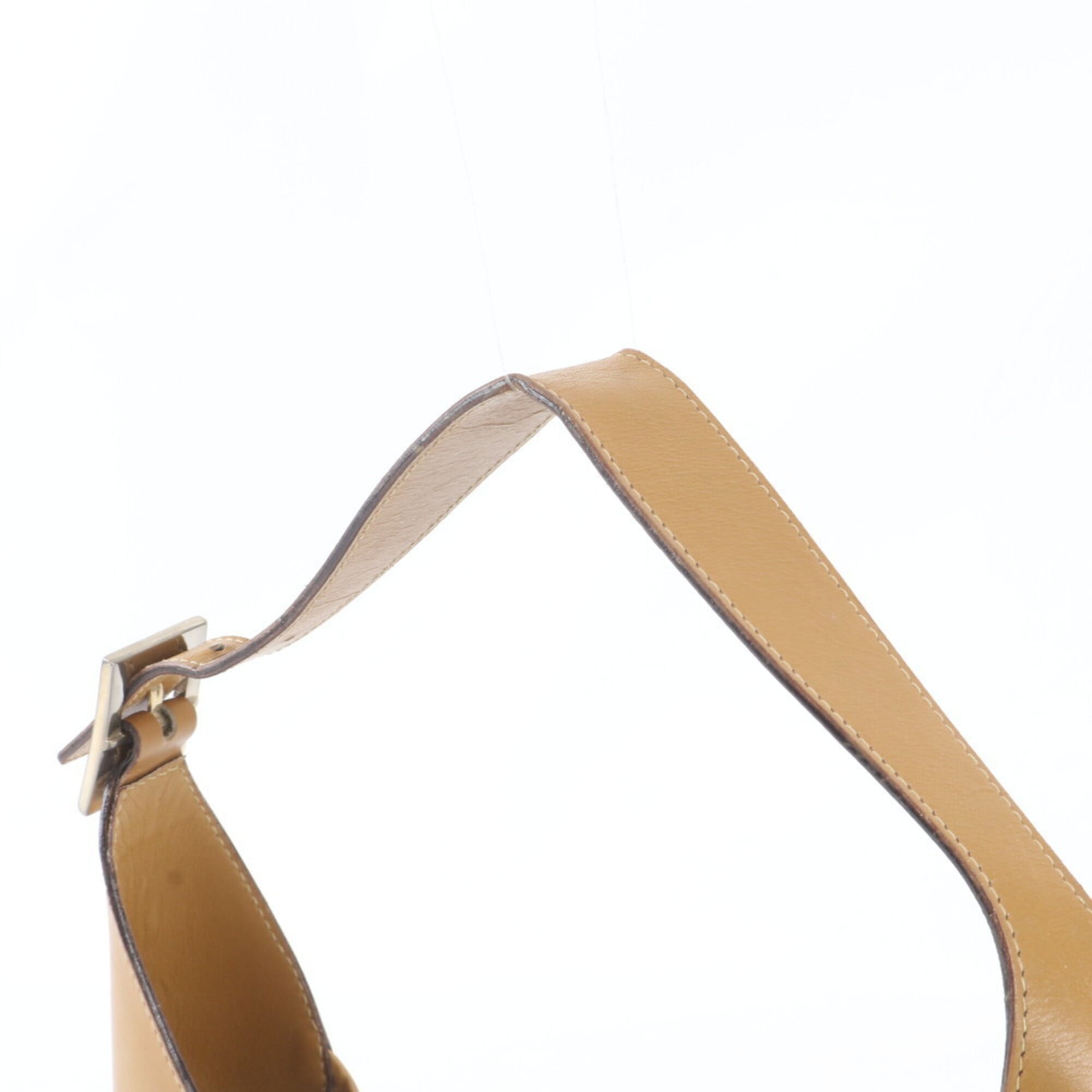 Gucci Brown Leather Canvas Handbag Shoulder Bag (Pre-Owned)