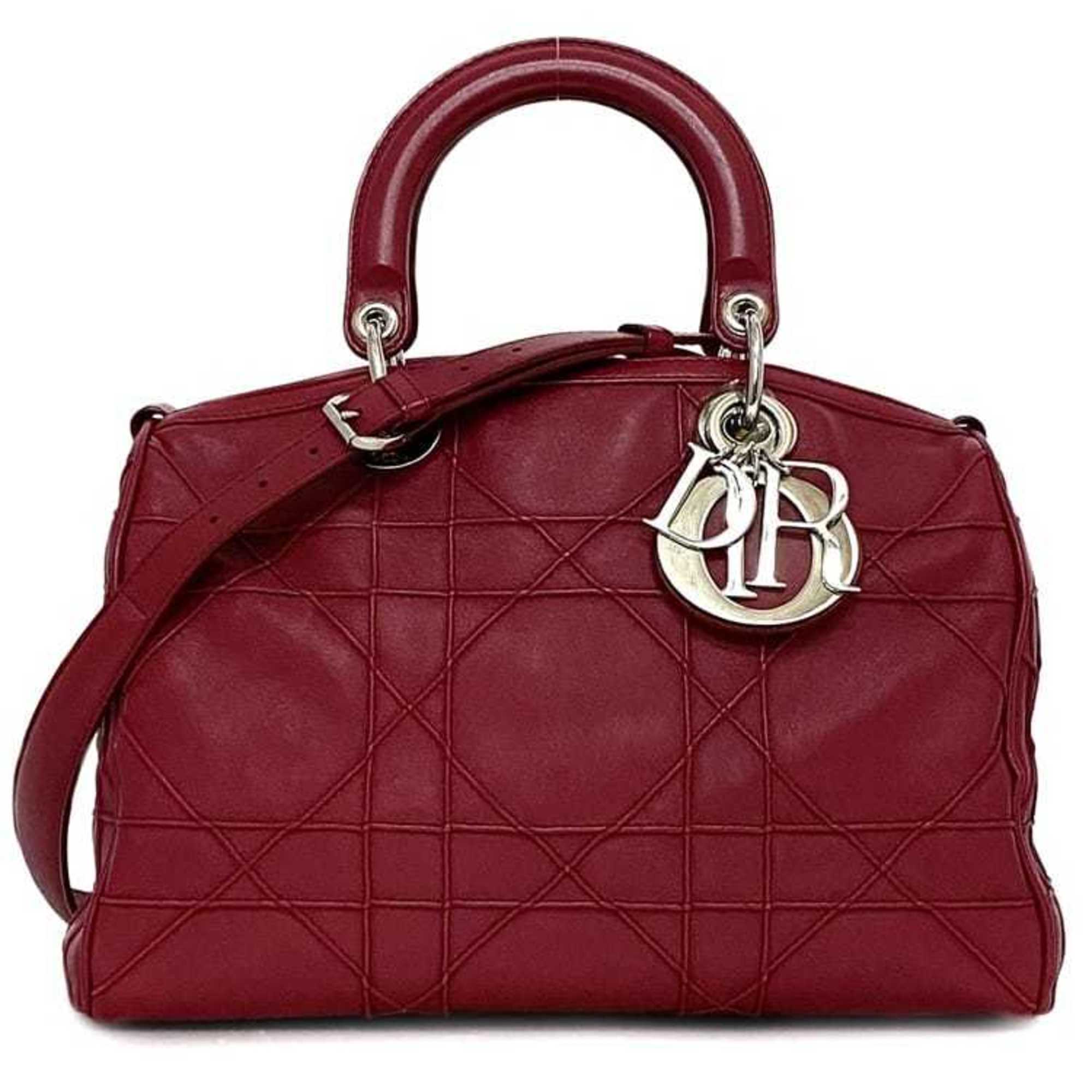 Christian Dior Pink Leather Handbag Shoulder Bag (Pre-Owned)