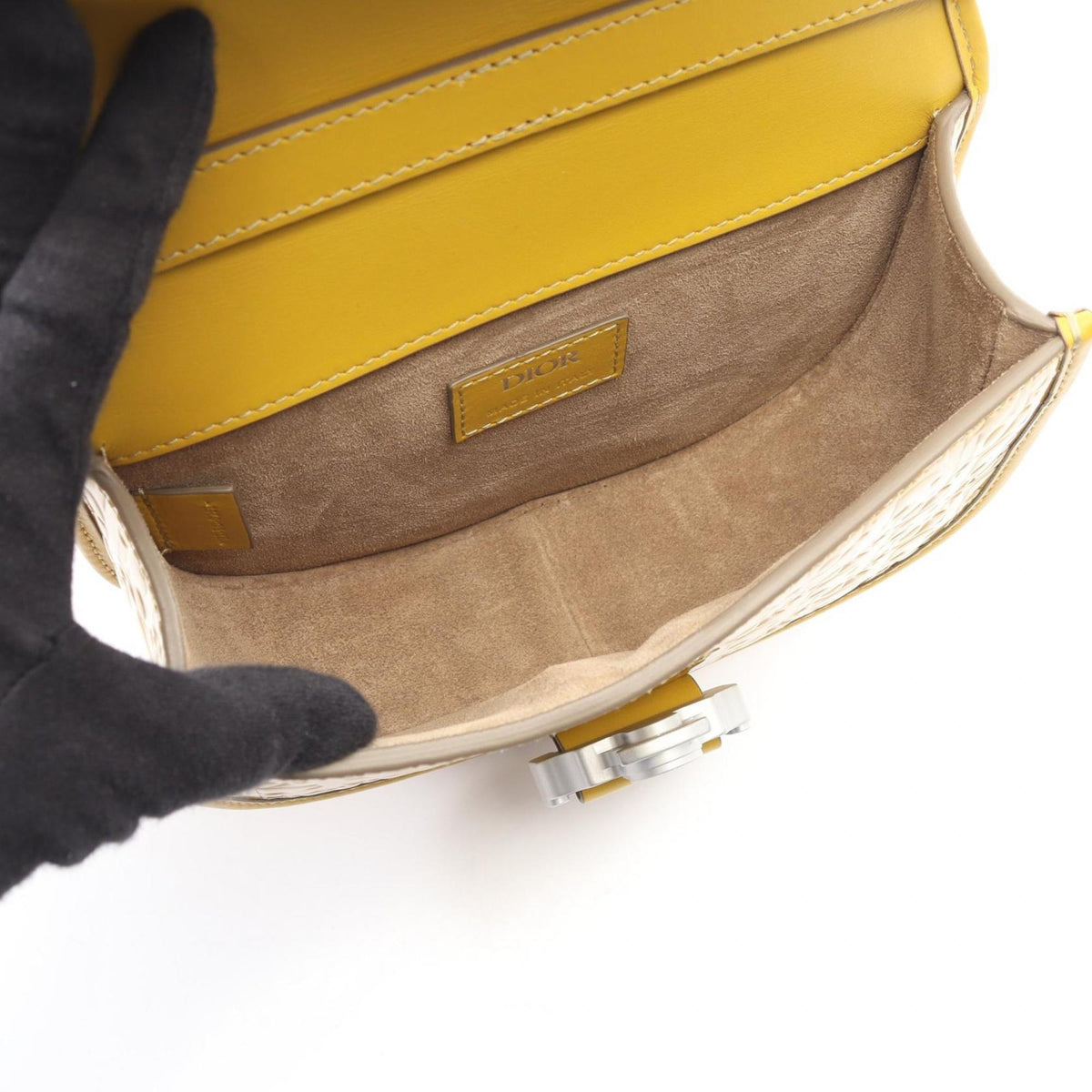 Christian Dior Yellow Patent Leather Shoulder Bag (Pre-Owned)